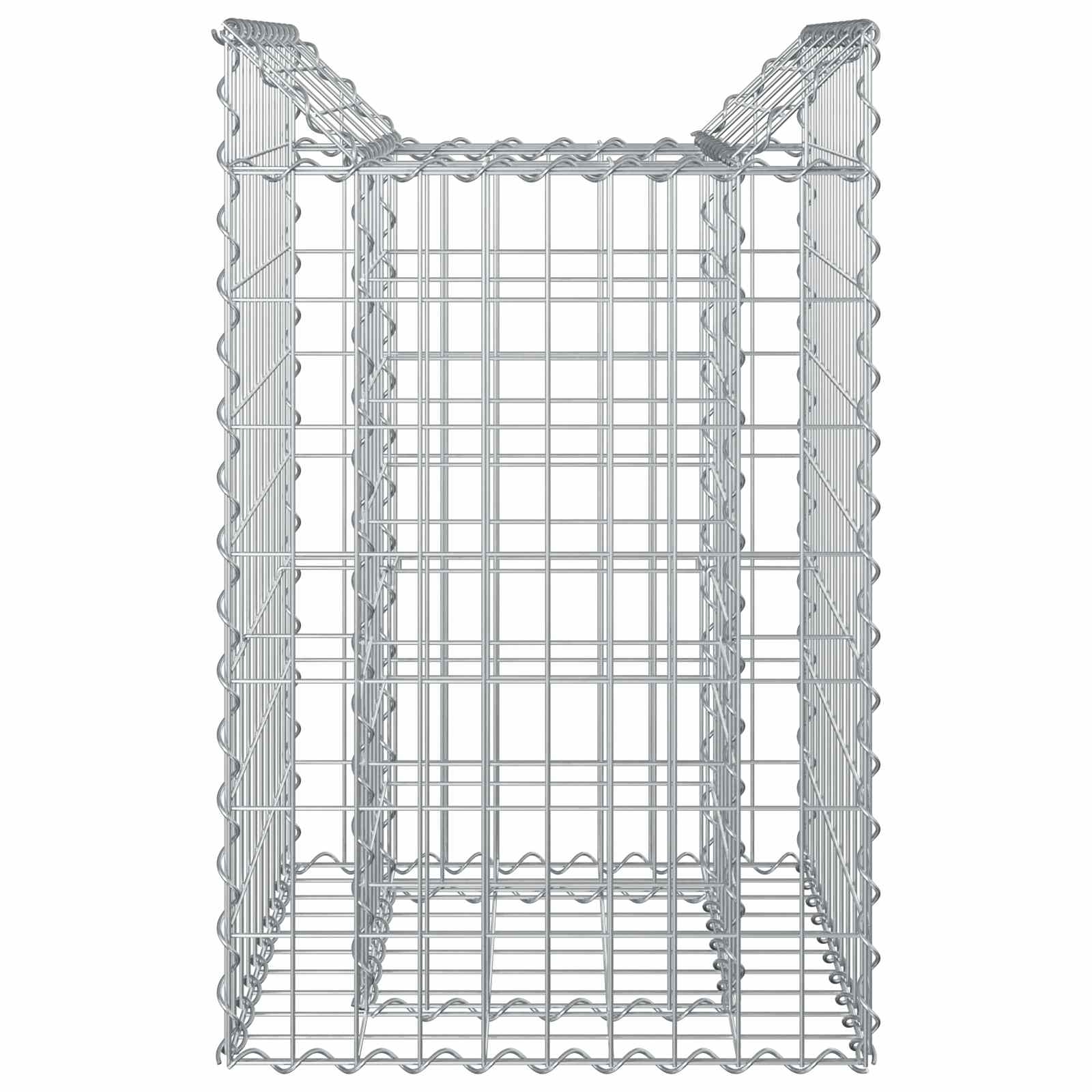 Gabioninė pakelta lova Sidabro 50 x 50 x 80 cm Cinkuota plienas
