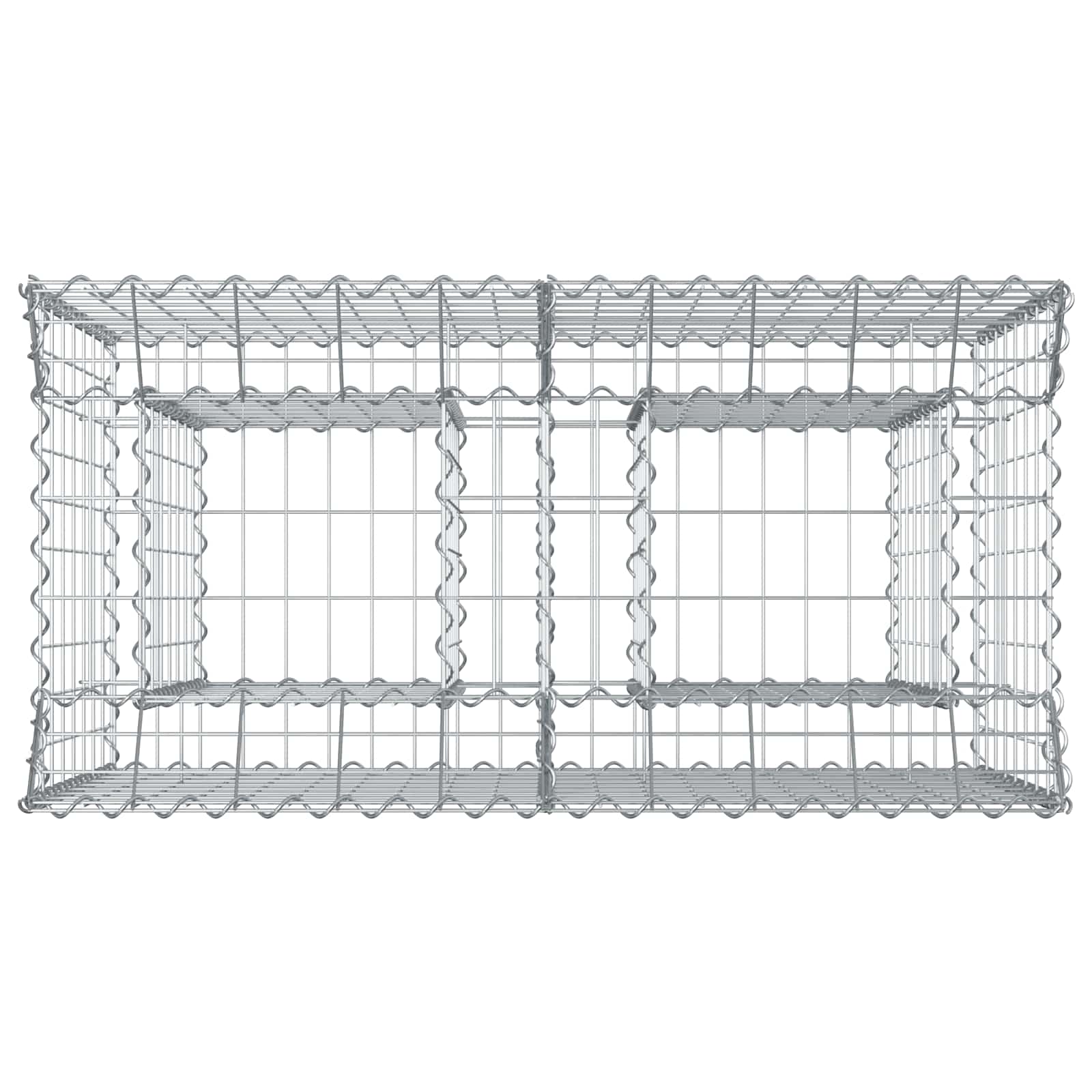 Raised Gabion Garden Bed Silver 100 x 50 x 80 cm