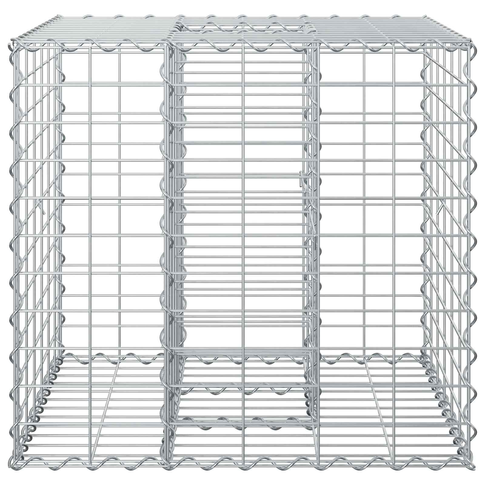 Gabion Raised Bed Silver 60 x 60 x 55 cm Galvanised Steel