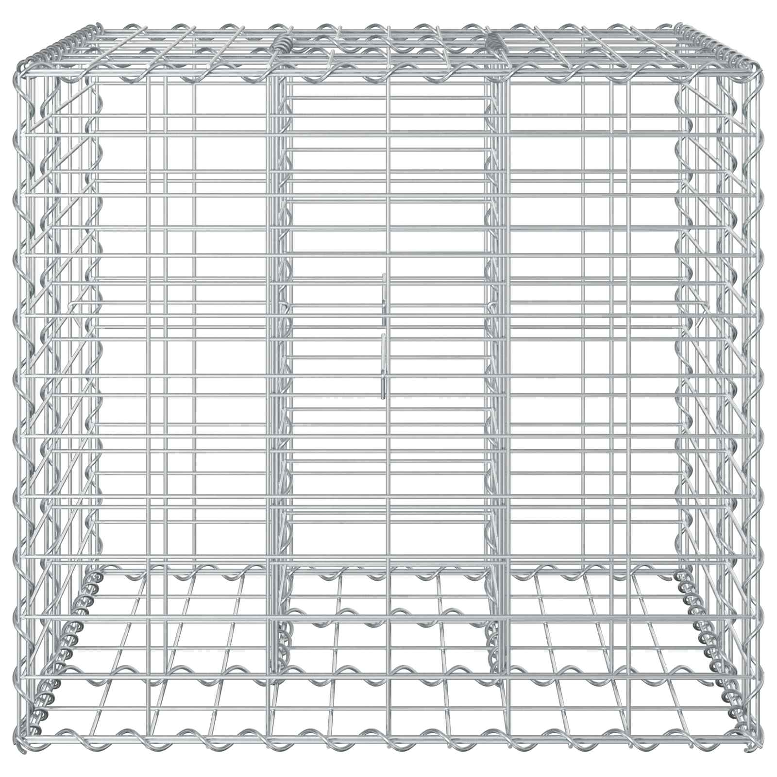 Gabion Raised Bed Silver 60 x 60 x 55 cm Galvanised Steel