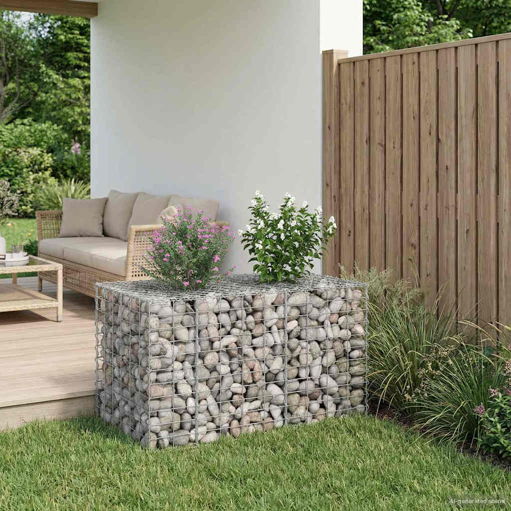 Gabion Raised Bed Silver 100 x 60 x 55 cm