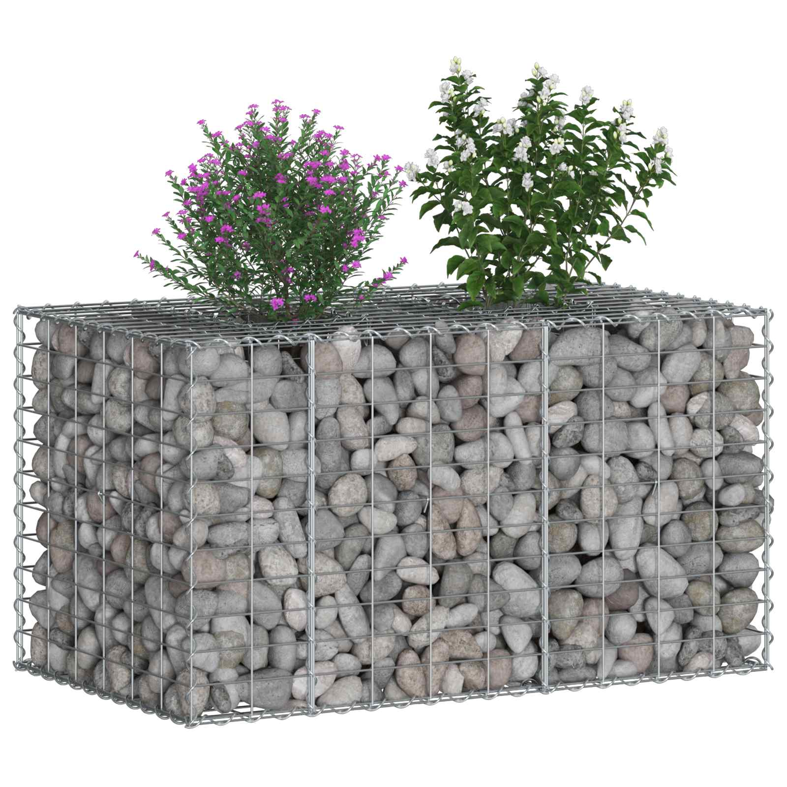 Gabion Raised Bed Silver 100 x 60 x 55 cm