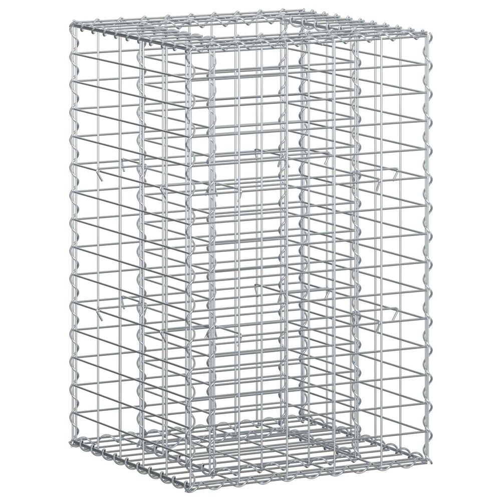Gabion Raised Bed Silver 50 x 50 x 80 cm Galvanised Steel