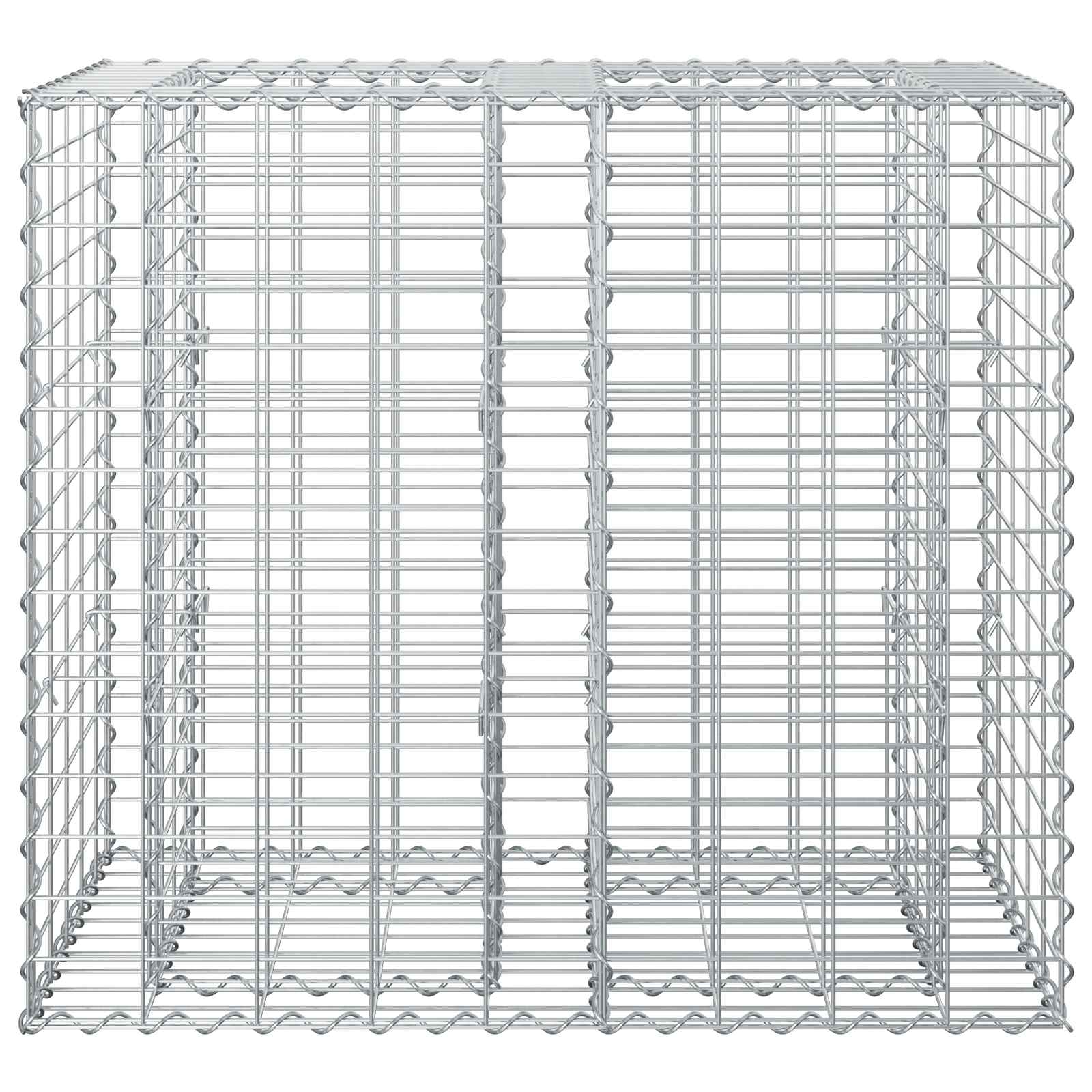 Gabioninė pakelta lova Sidabro 90 x 50 x 80 cm Cinkuota plienas