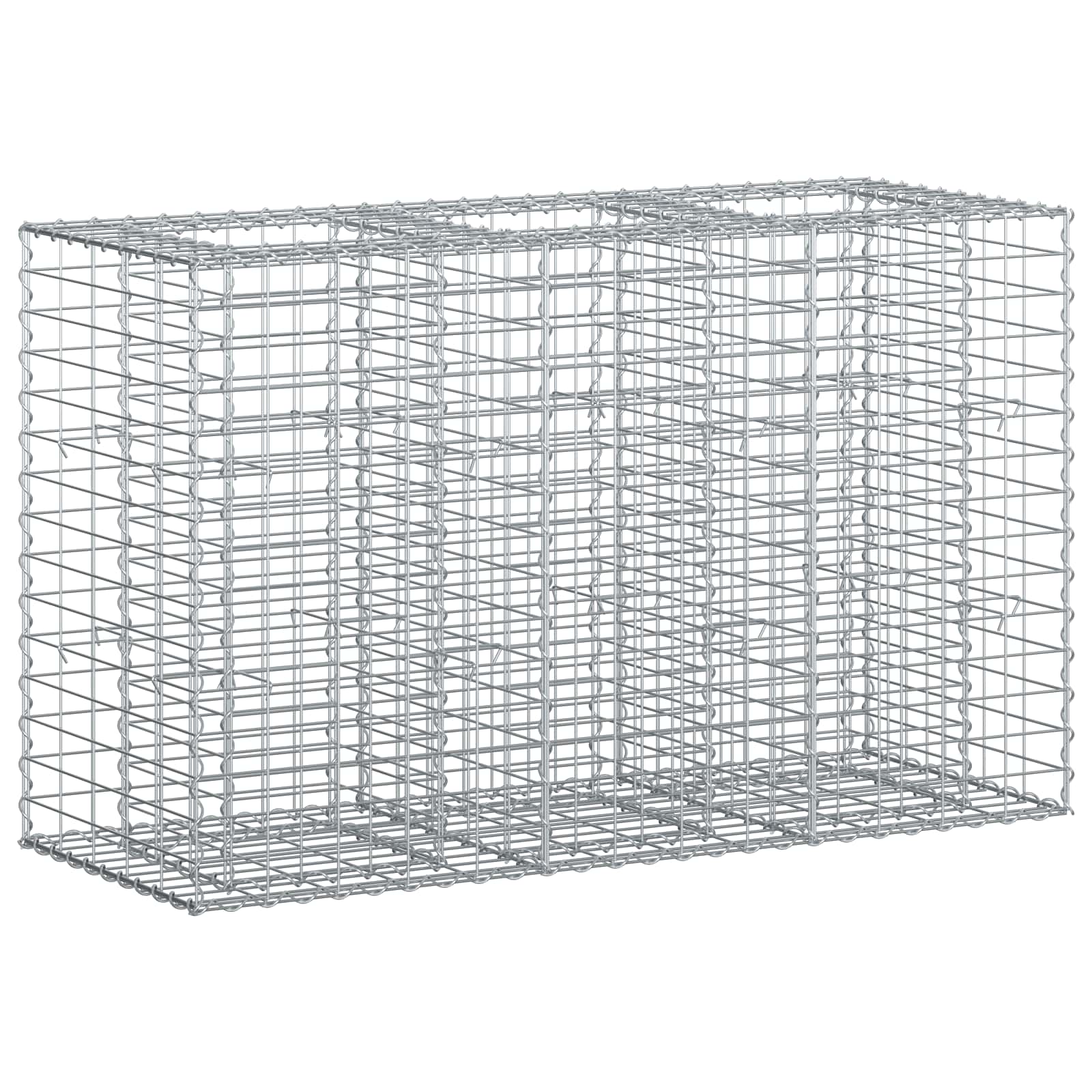 Gabionu paaugstinātā dobe Sudraba 130 x 50 x 80 cm