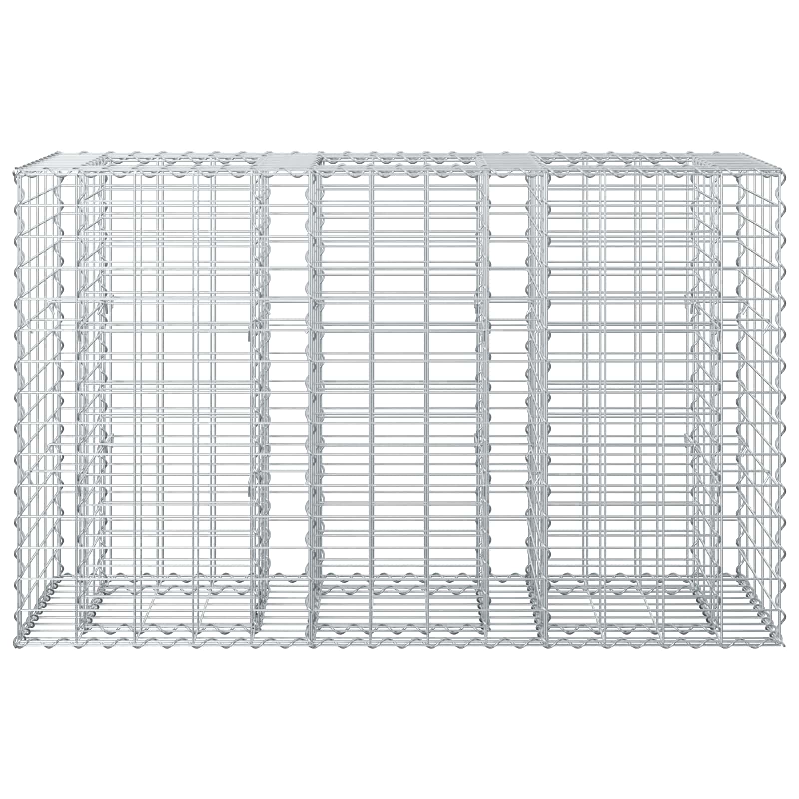 Gabionu paaugstinātā dobe Sudraba 130 x 50 x 80 cm
