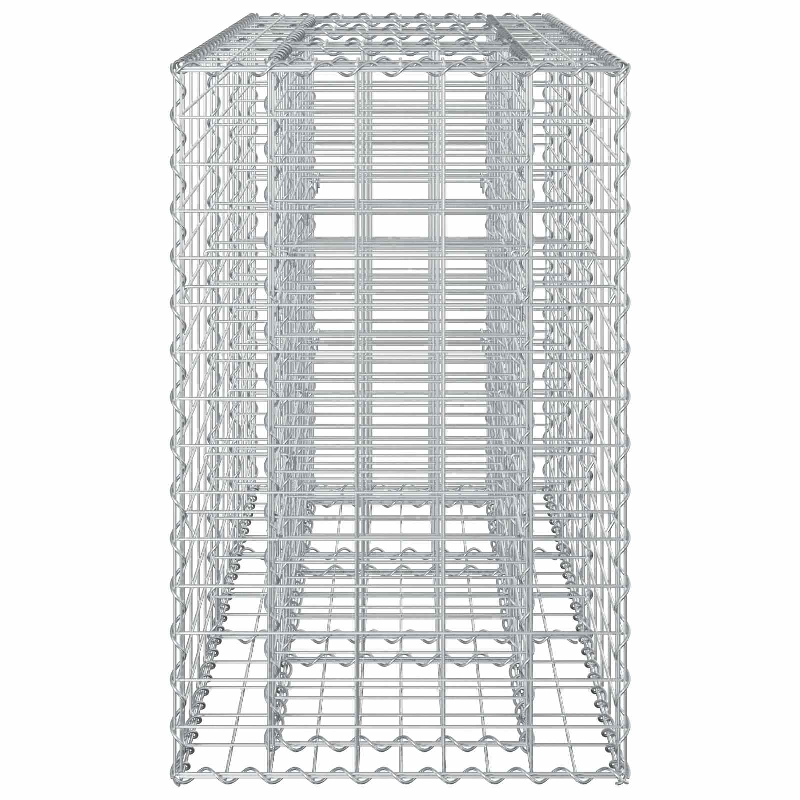Gabionu paaugstinātā dobe Sudraba 130 x 50 x 80 cm