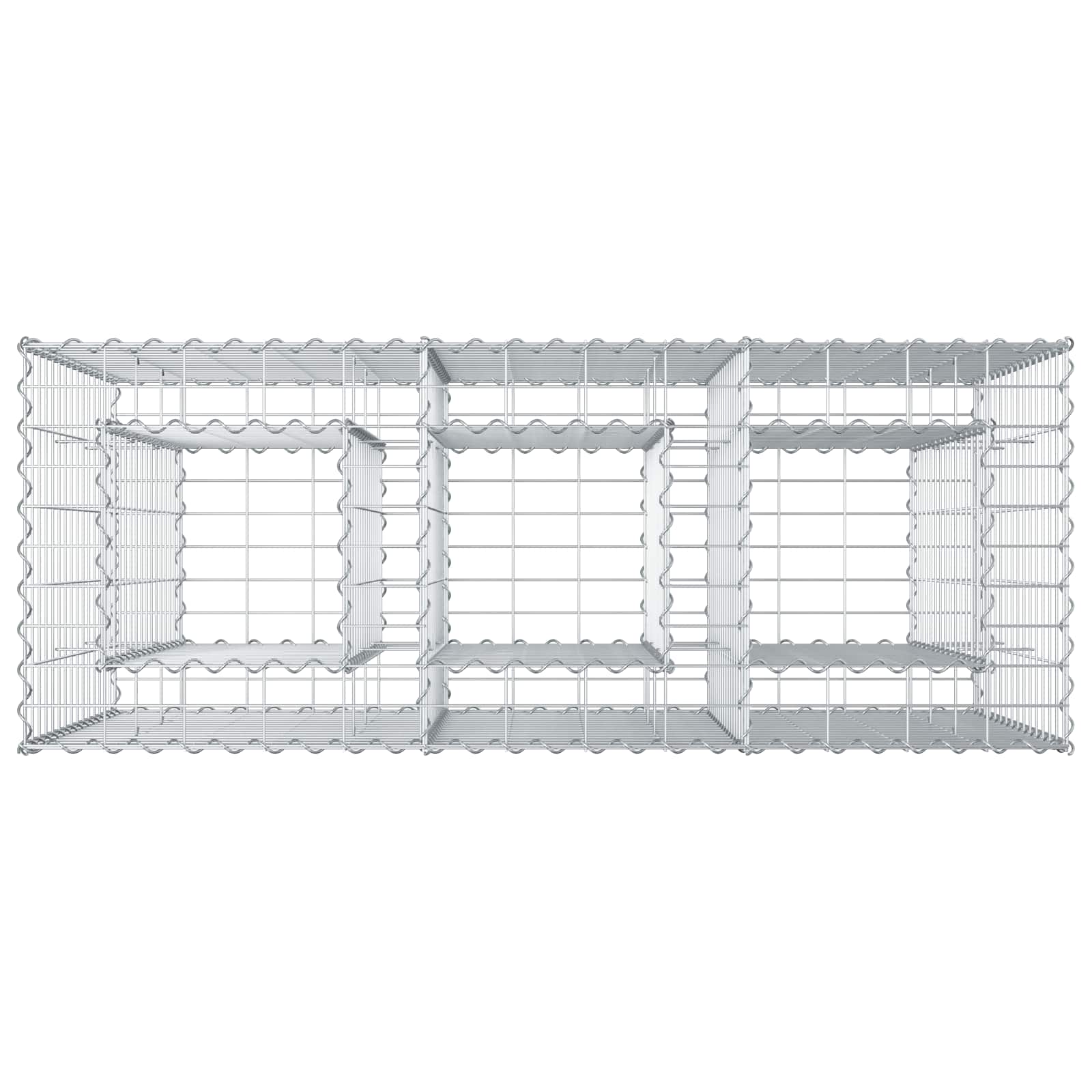 Gabionu paaugstinātā dobe Sudraba 130 x 50 x 80 cm
