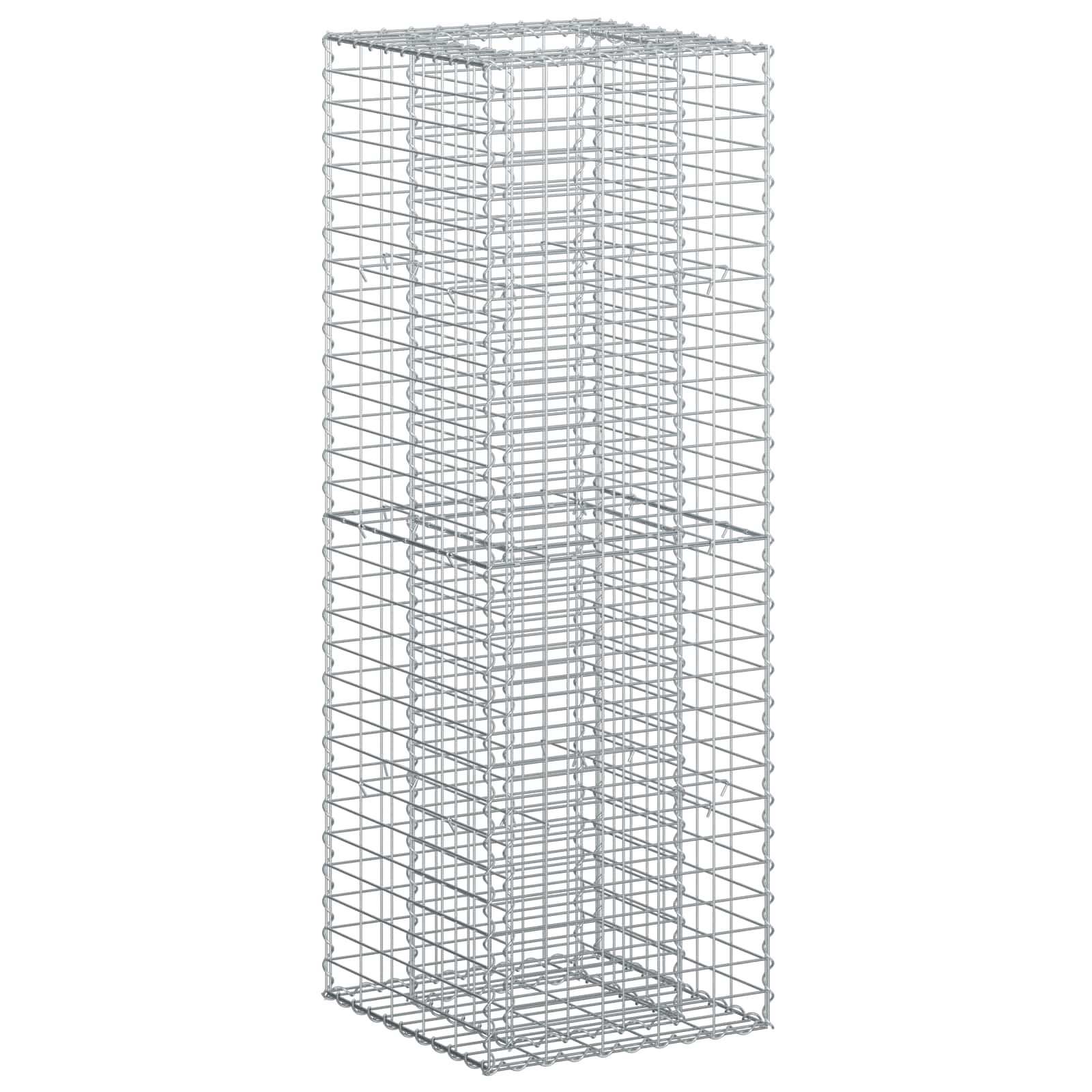 Gabionu paaugstinātā dobe Sudrabs 50 x 50 x 150 cm