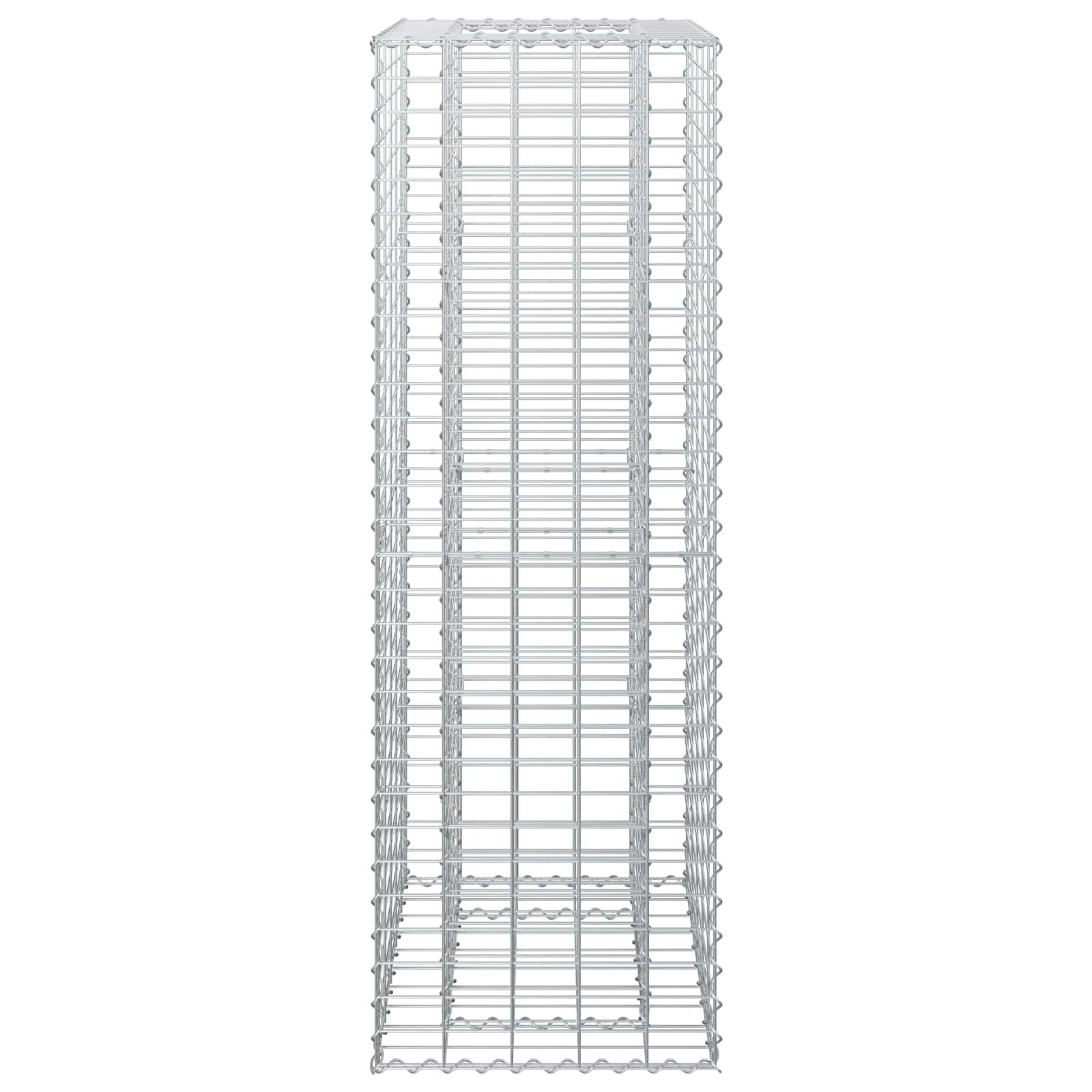 Gabionu paaugstinātā dobe Sudrabs 50 x 50 x 150 cm
