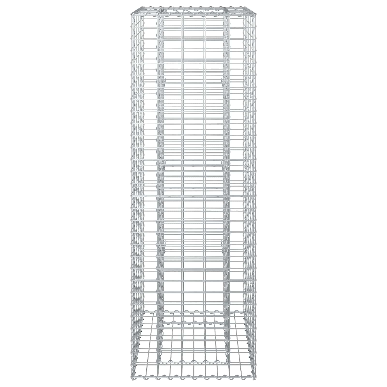 Gabionu paaugstinātā dobe Sudrabs 50 x 50 x 150 cm