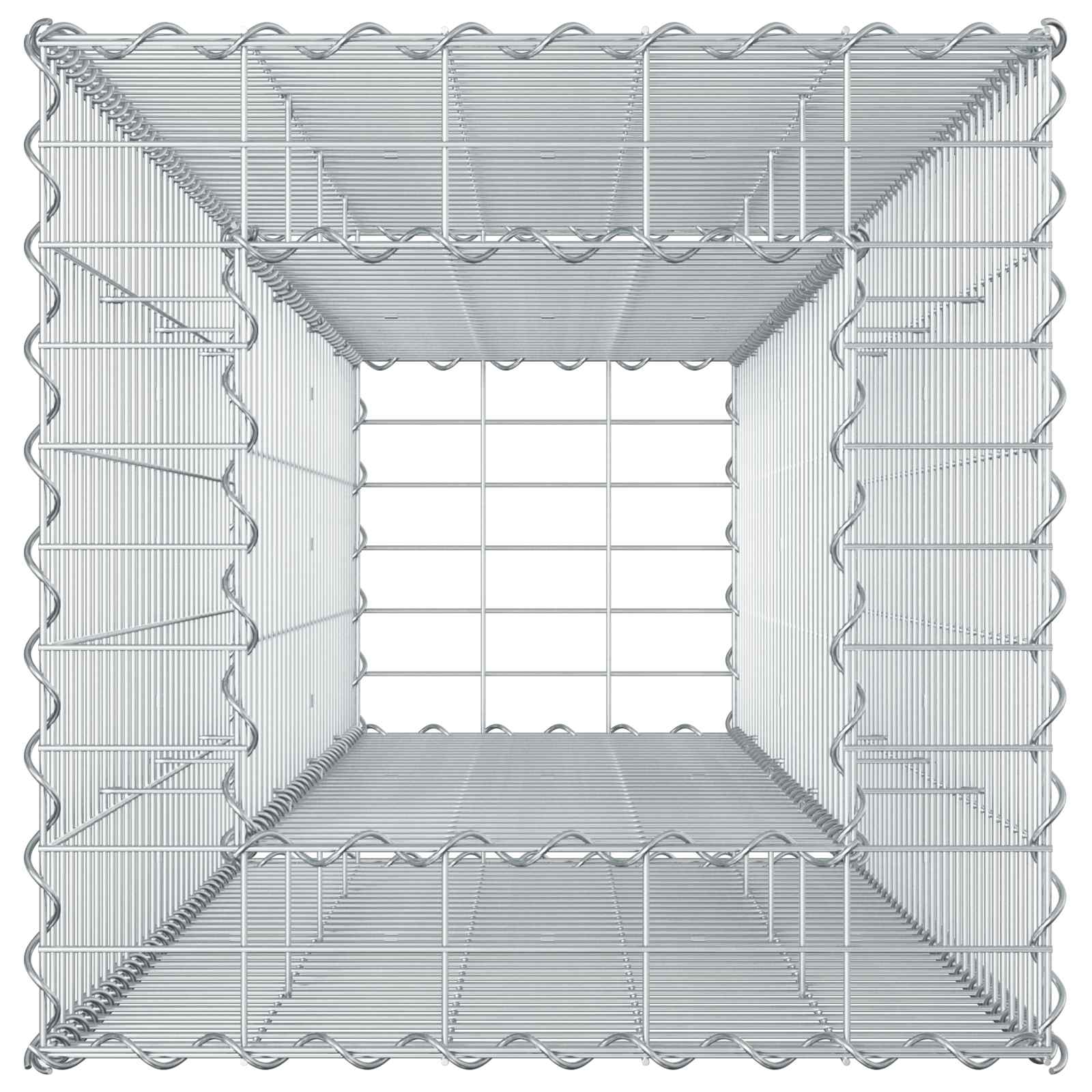 Gabionu paaugstinātā dobe Sudrabs 50 x 50 x 150 cm