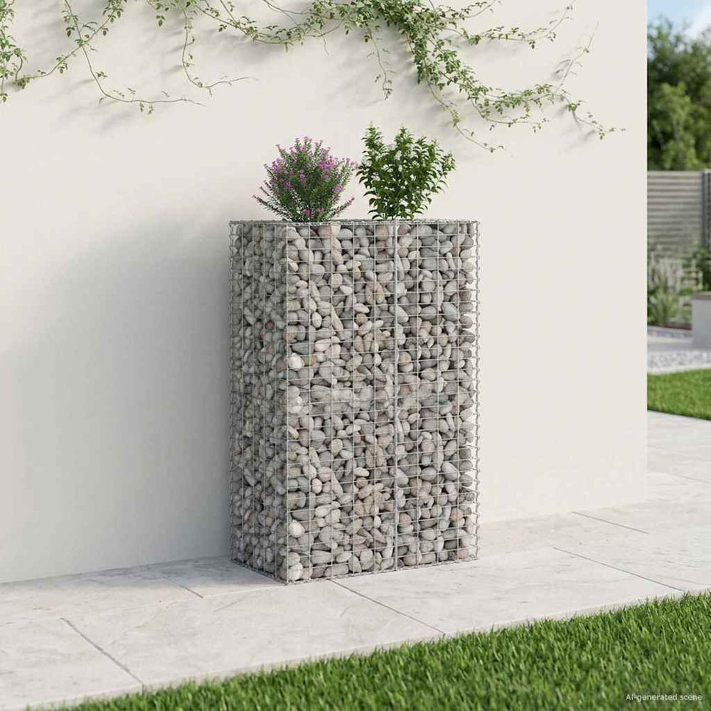 Gabion Raised Bed Silver 90 x 50 x 150 cm