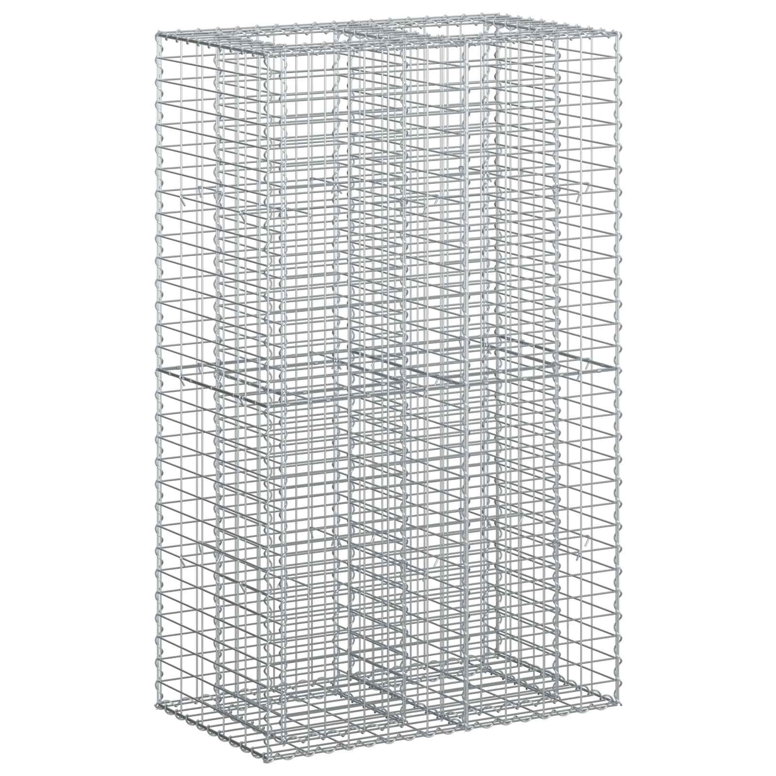 Gabionu paaugstinātā dobe Sudraba 90 x 50 x 150 cm