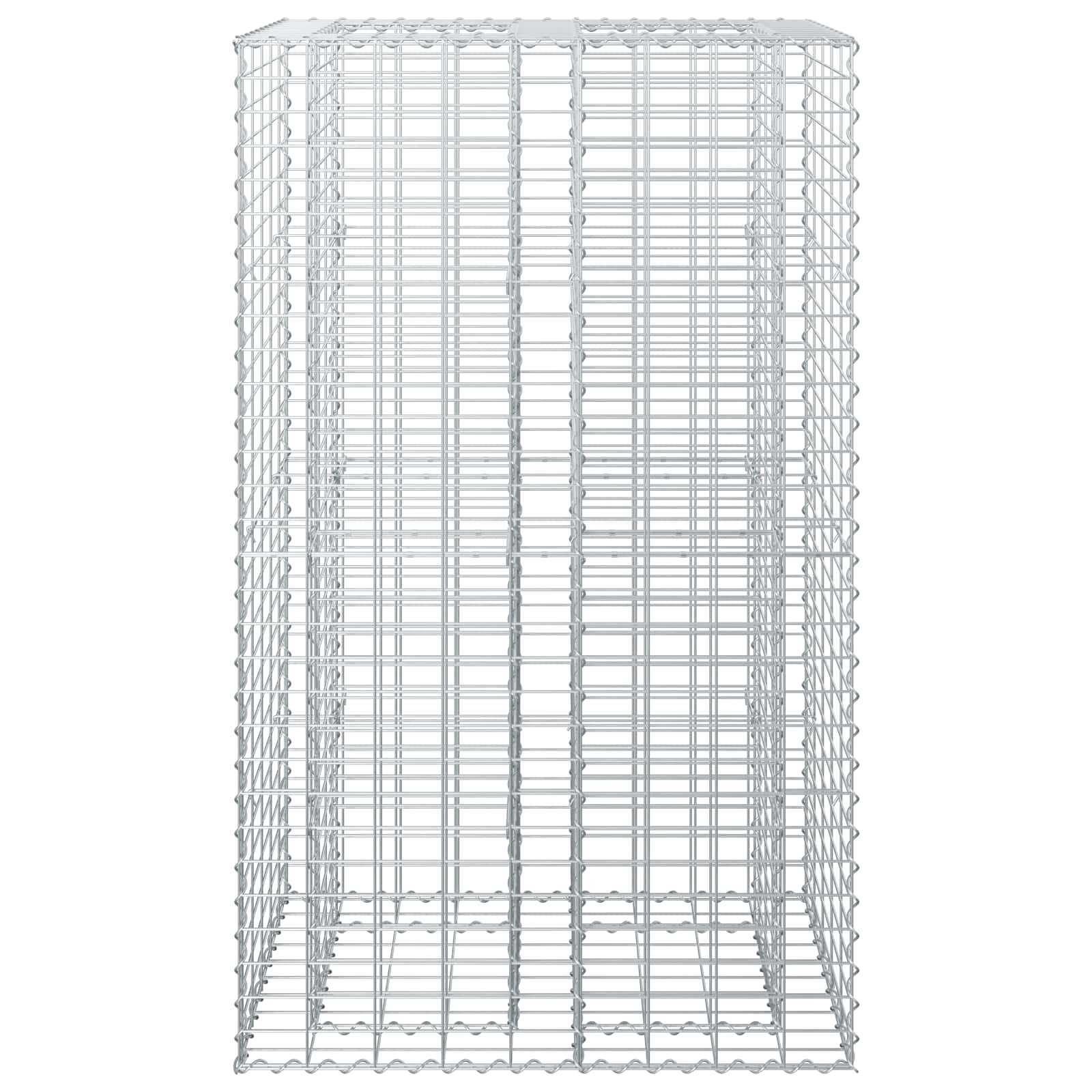 Gabionu paaugstinātā dobe Sudraba 90 x 50 x 150 cm