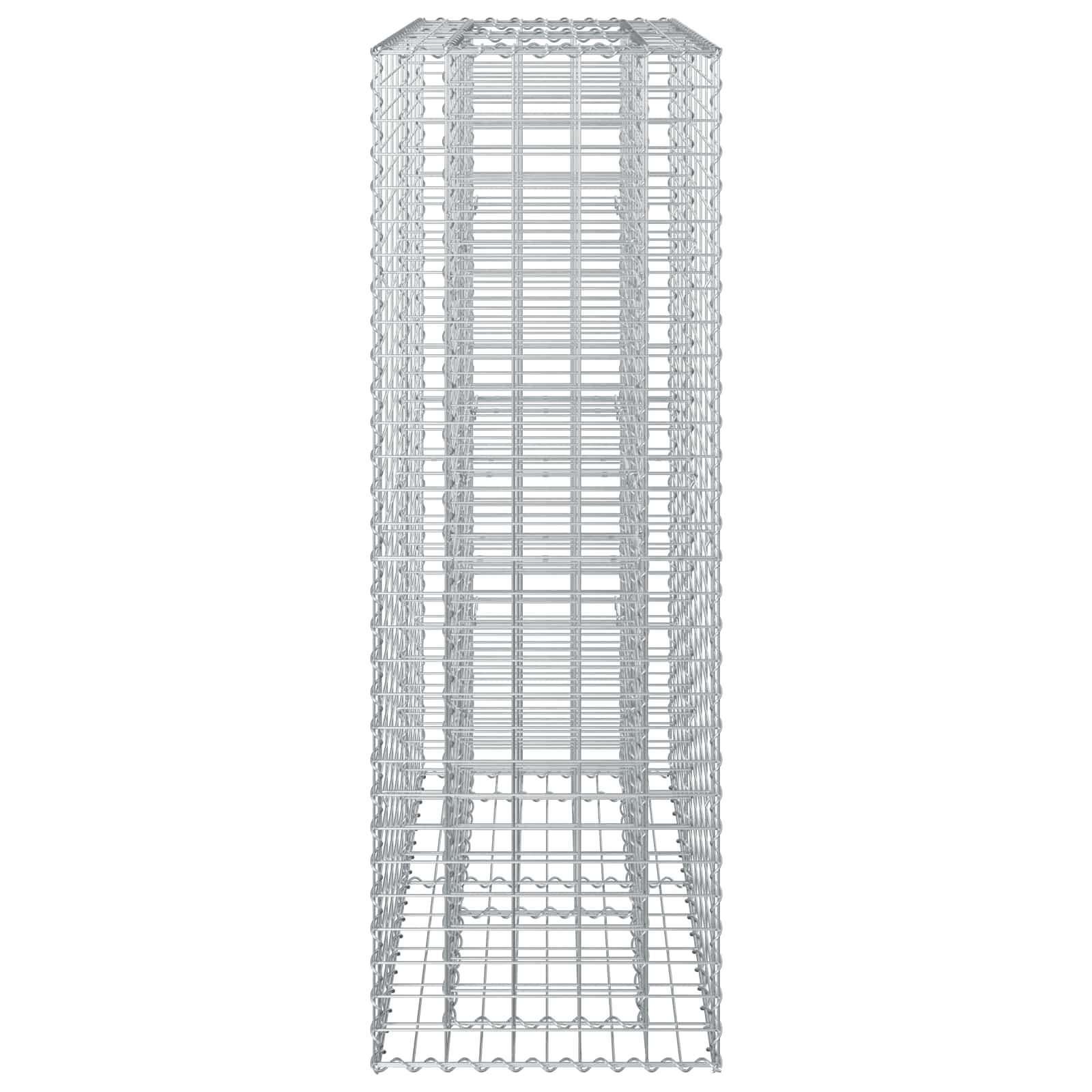 Gabionu paaugstinātā dobe Sudraba 90 x 50 x 150 cm