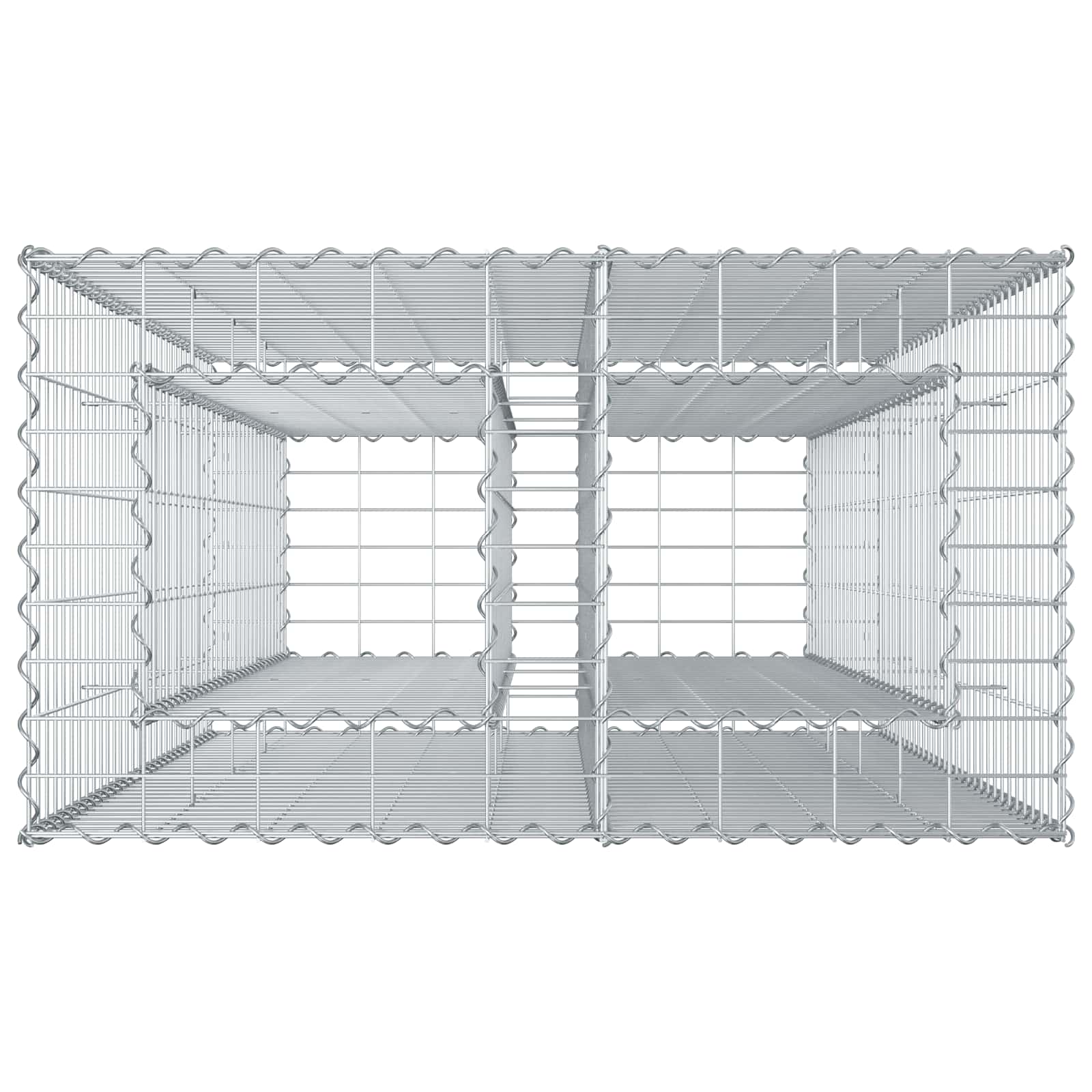 Gabionu paaugstinātā dobe Sudraba 90 x 50 x 150 cm
