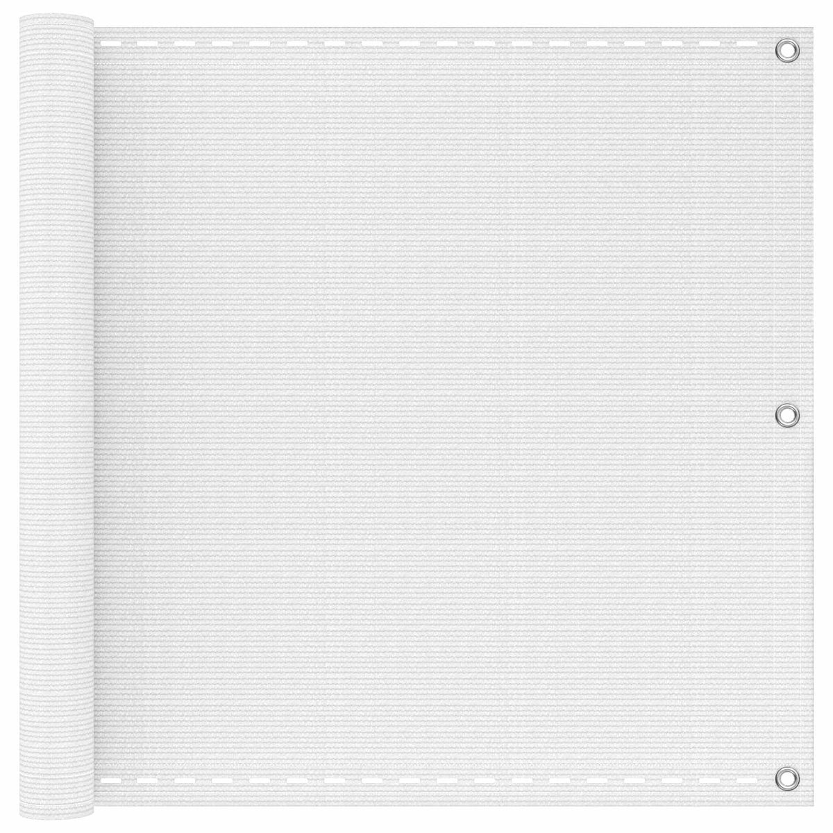 Balkono Ekranas Balta 75 x 800 cm HDPE ir aliuminis