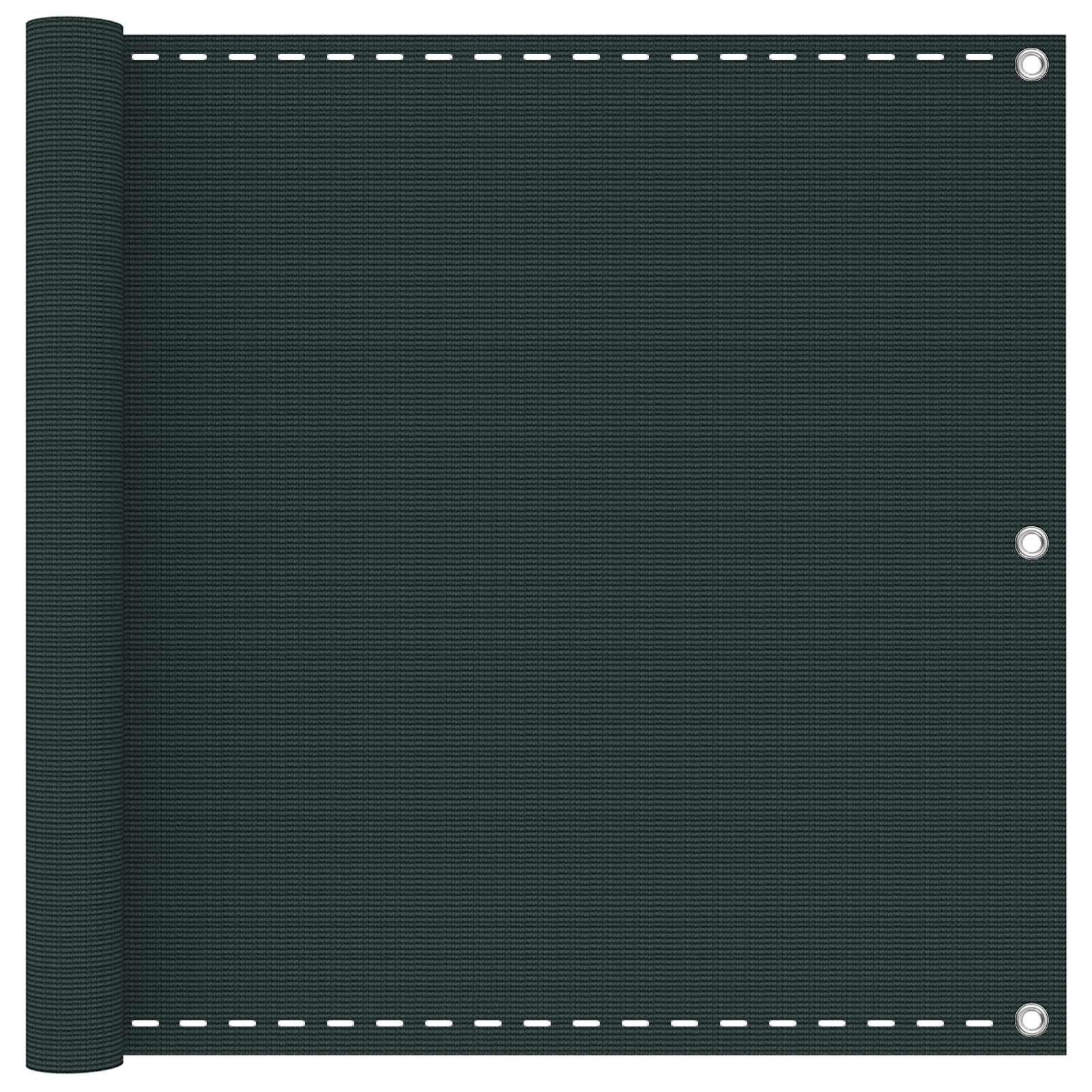Balkono Ekranas Tamsiai žalia 75 x 700 cm HDPE ir aliuminis