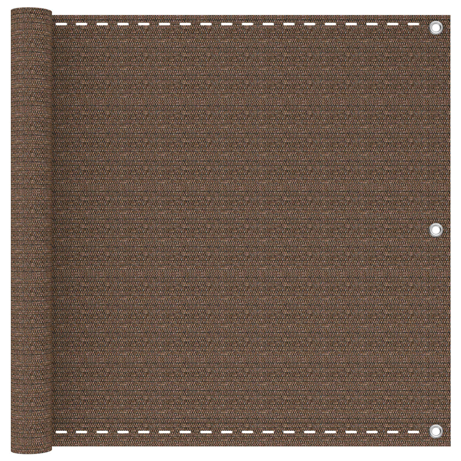 Balkono Ekranas Ruda 90 x 1200 cm HDPE ir aliuminis