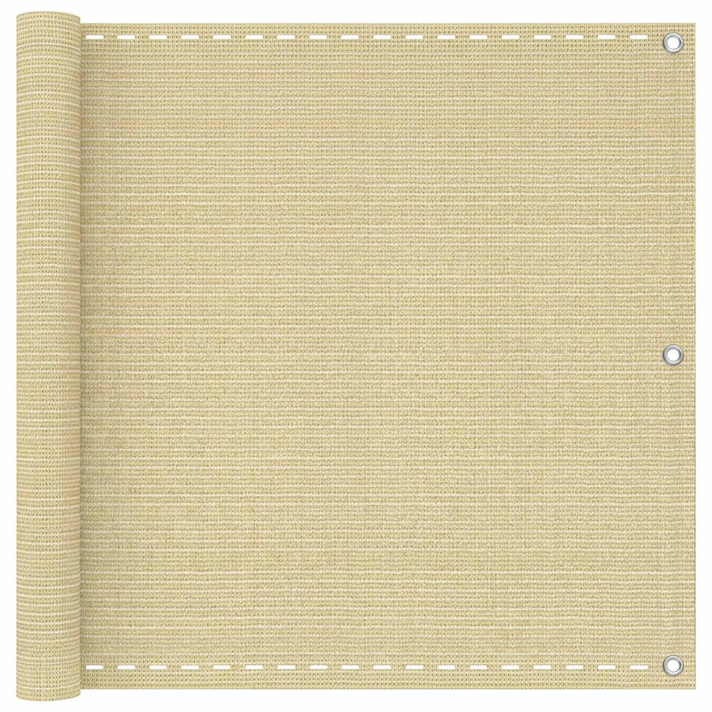Balkono Ekranas Smėlio 75 x 1000 cm HDPE ir aliuminis