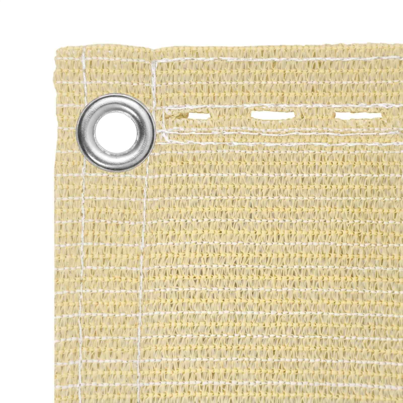 Balkono Ekranas Smėlio 90 x 700 cm HDPE ir aliuminis