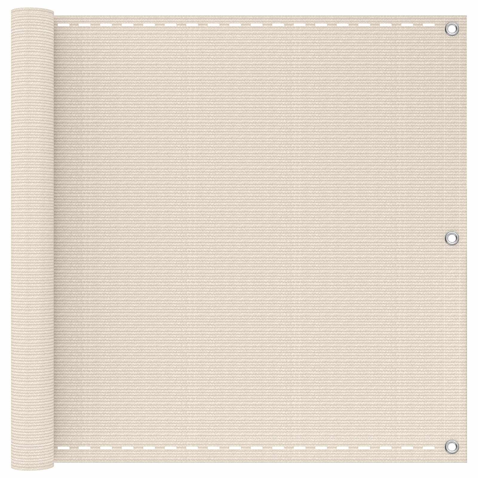 Balkono Ekranas Kreminė 75 x 700 cm HDPE ir aliuminis