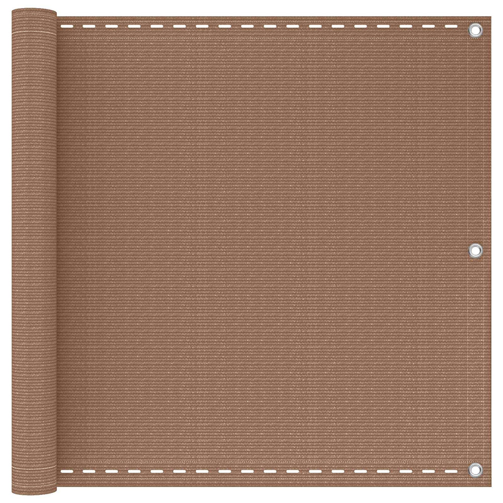 Balkono Ekranas Taupe 120 x 800 cm HDPE ir aliuminis