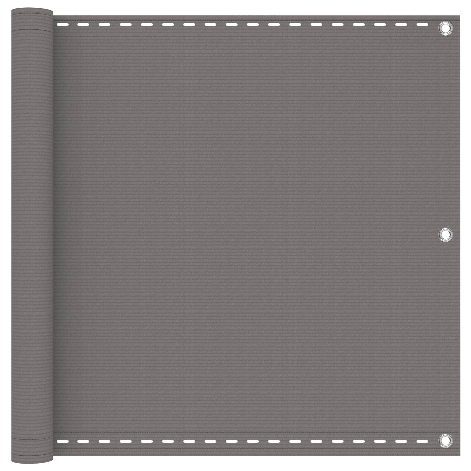 Balkono Ekranas Šviesiai pilka 90 x 600 cm HDPE ir aliuminis