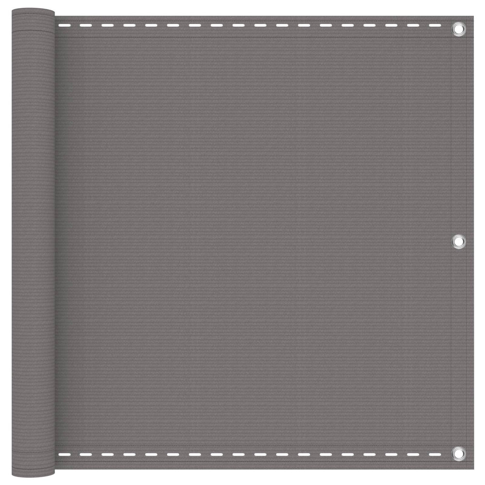 Balkono Ekranas Šviesiai pilka 90 x 1200 cm HDPE ir aliuminis