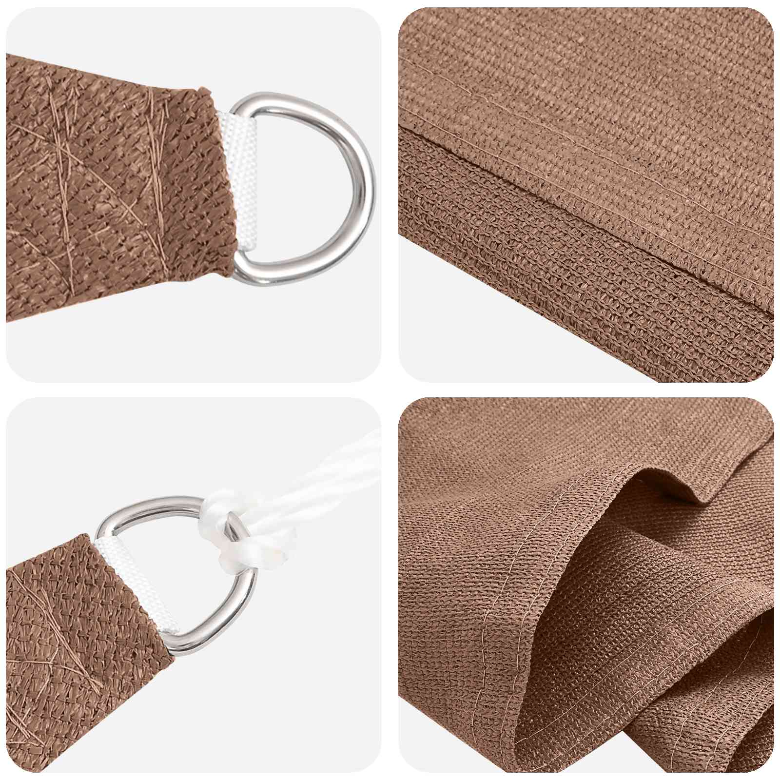 Saulės šešėlio audinys 2,5 x 6 m HDPE Stačiakampio Taupe