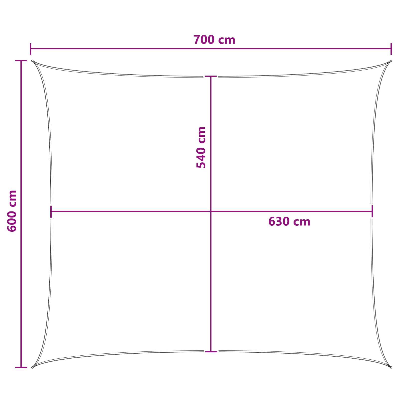 Saulės šešėlio audinys Antracito ir baltos 6 x 7 m HDPE