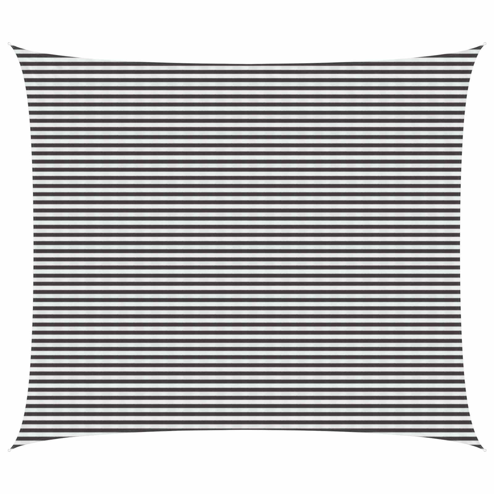 Saules ēnas audums Antracīta un baltā krāsā 6 x 8 m HDPE