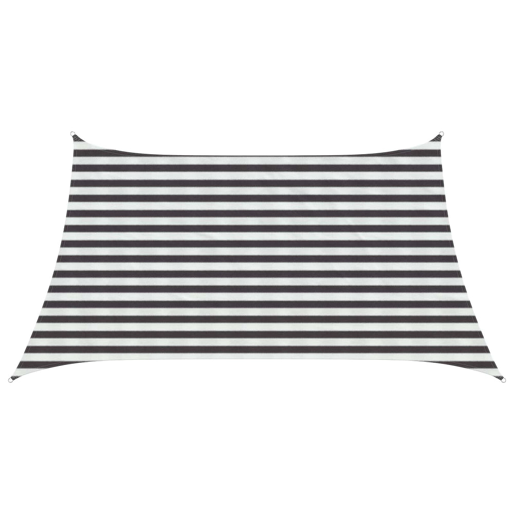 Saulės šešėlio audinys Antracito ir baltos 3 / 4 x 2 m HDPE