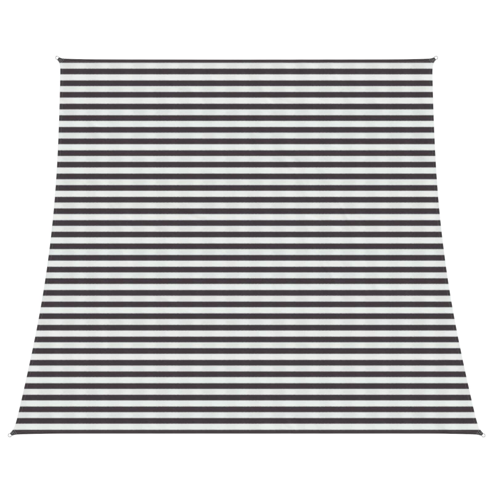 Saulės šešėlio audinys Antracito ir baltos 4 / 5 x 4 m HDPE