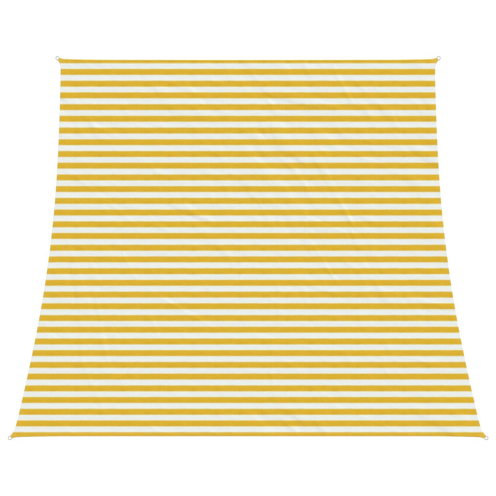 Saulessarga audums Dzeltens un balts 4/5 x 4 m HDPE
