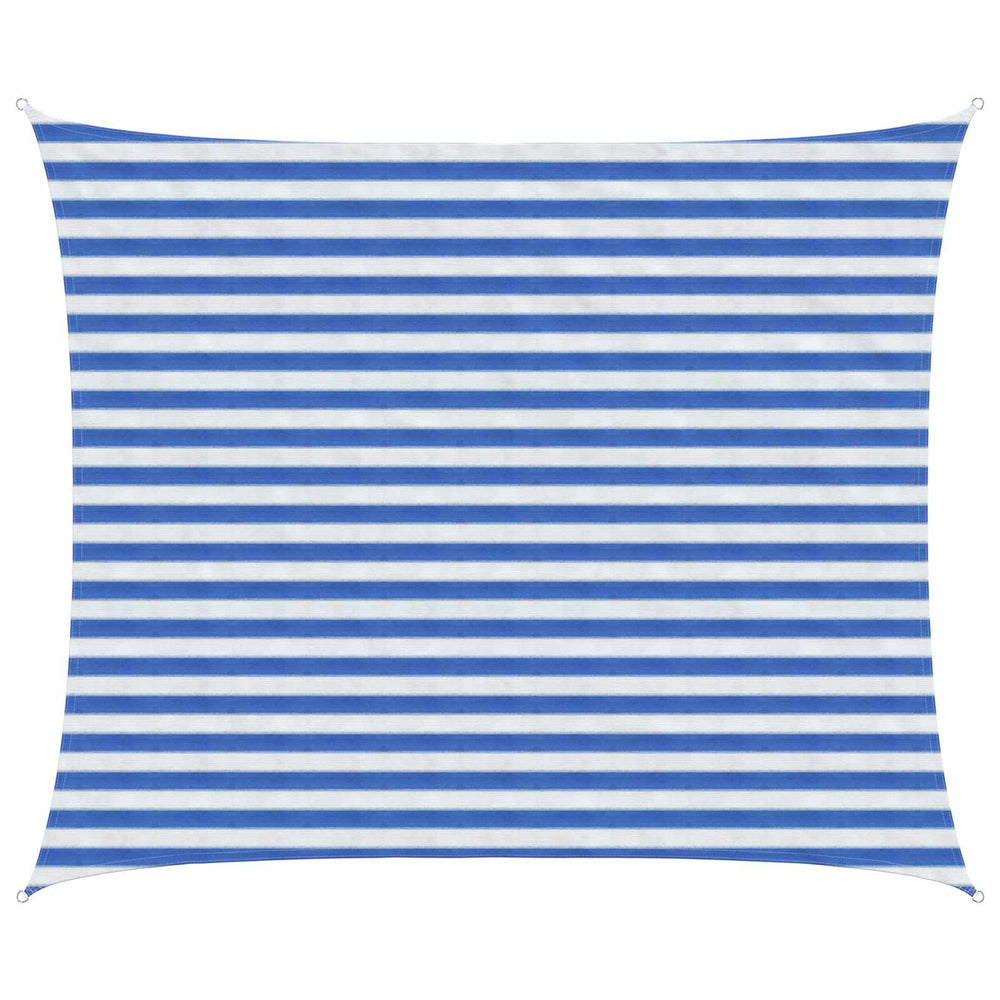 Saules ēnas audums Zils un balts 2,5 x 4 m HDPE