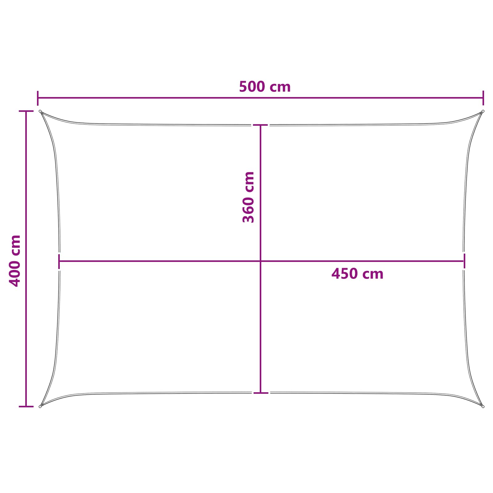 Saulės šešėlio audinys Mėlyna ir balta 4 x 5 m HDPE