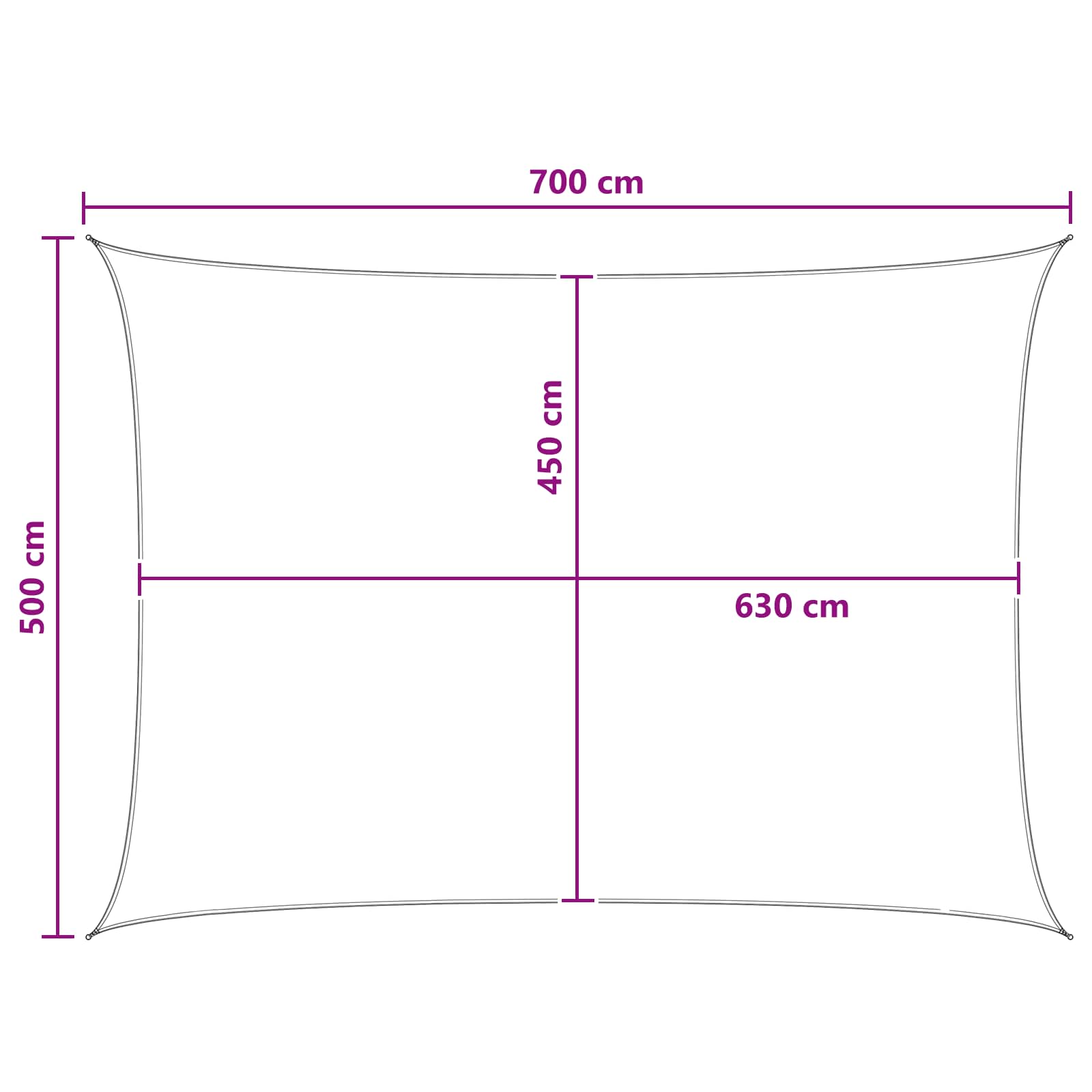 Saulės šešėlio audinys Mėlyna ir balta 5 x 7 m HDPE