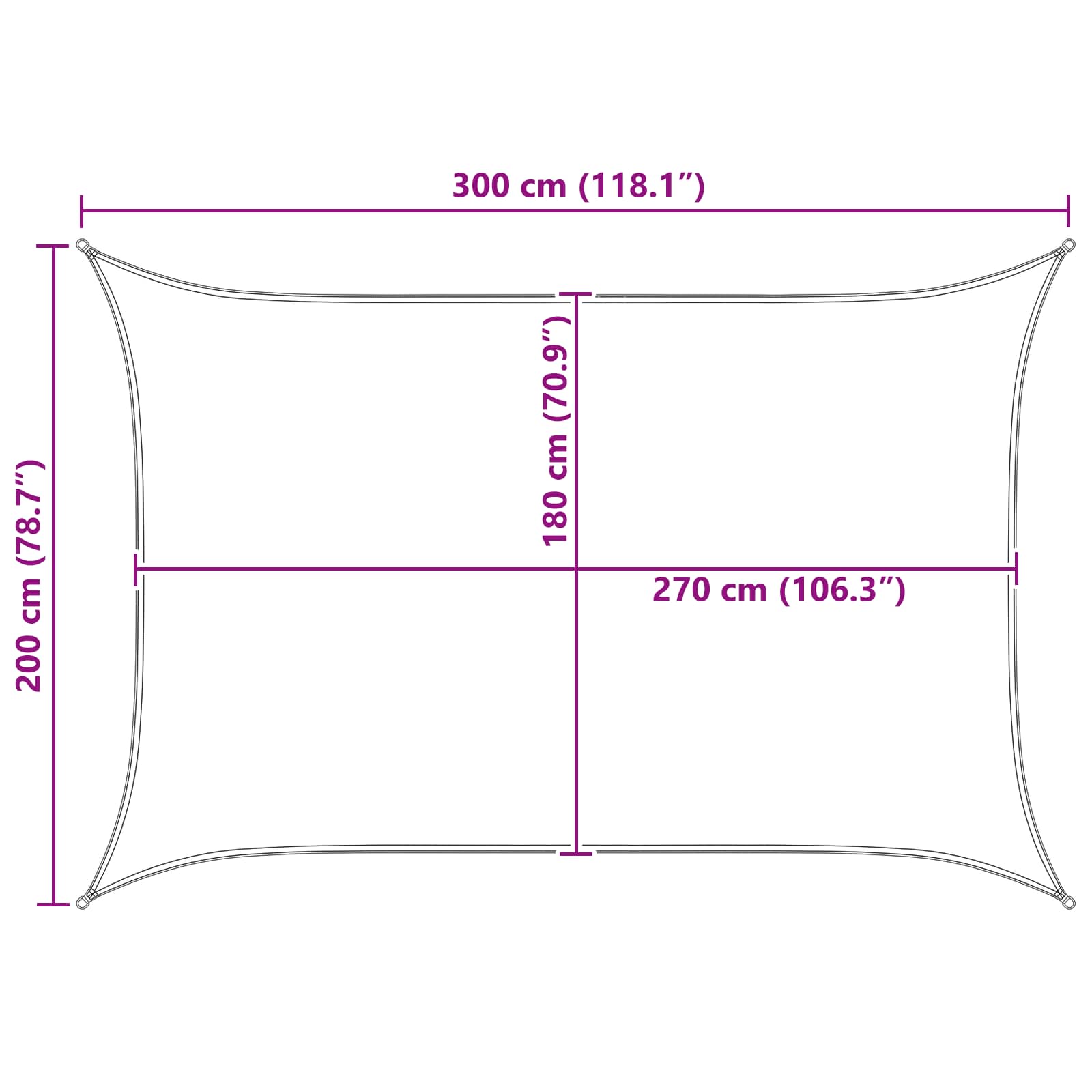 Saulės šešėlio audinys Šviesiai pilka ir balta. 2 x 3 m HDPE