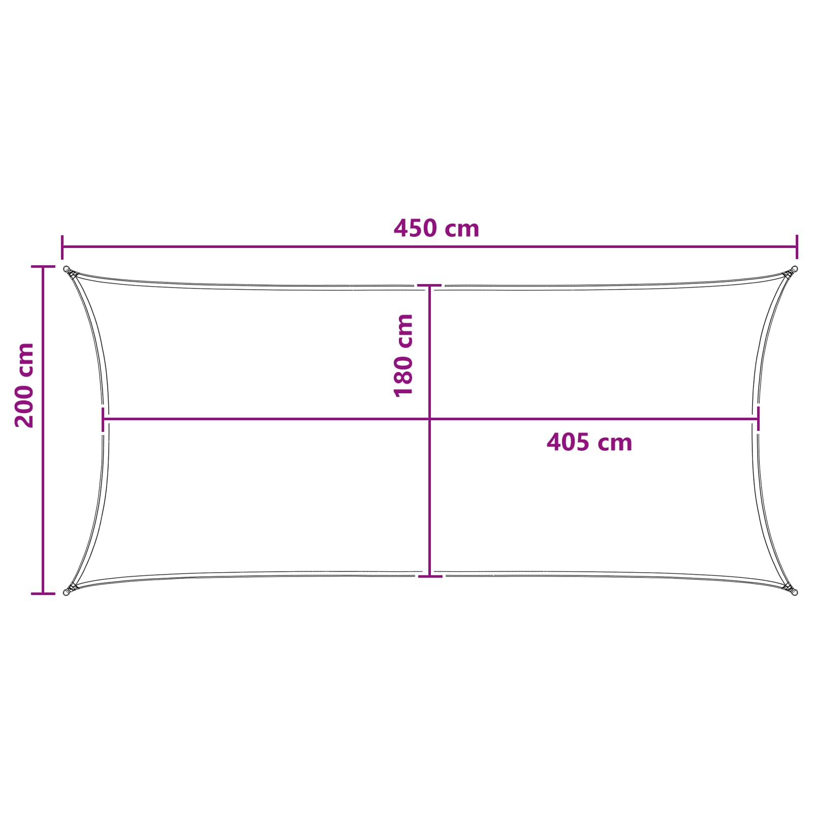 Saulės šešėlio audinys Šviesiai pilka ir balta. 2 x 4,5 m HDPE