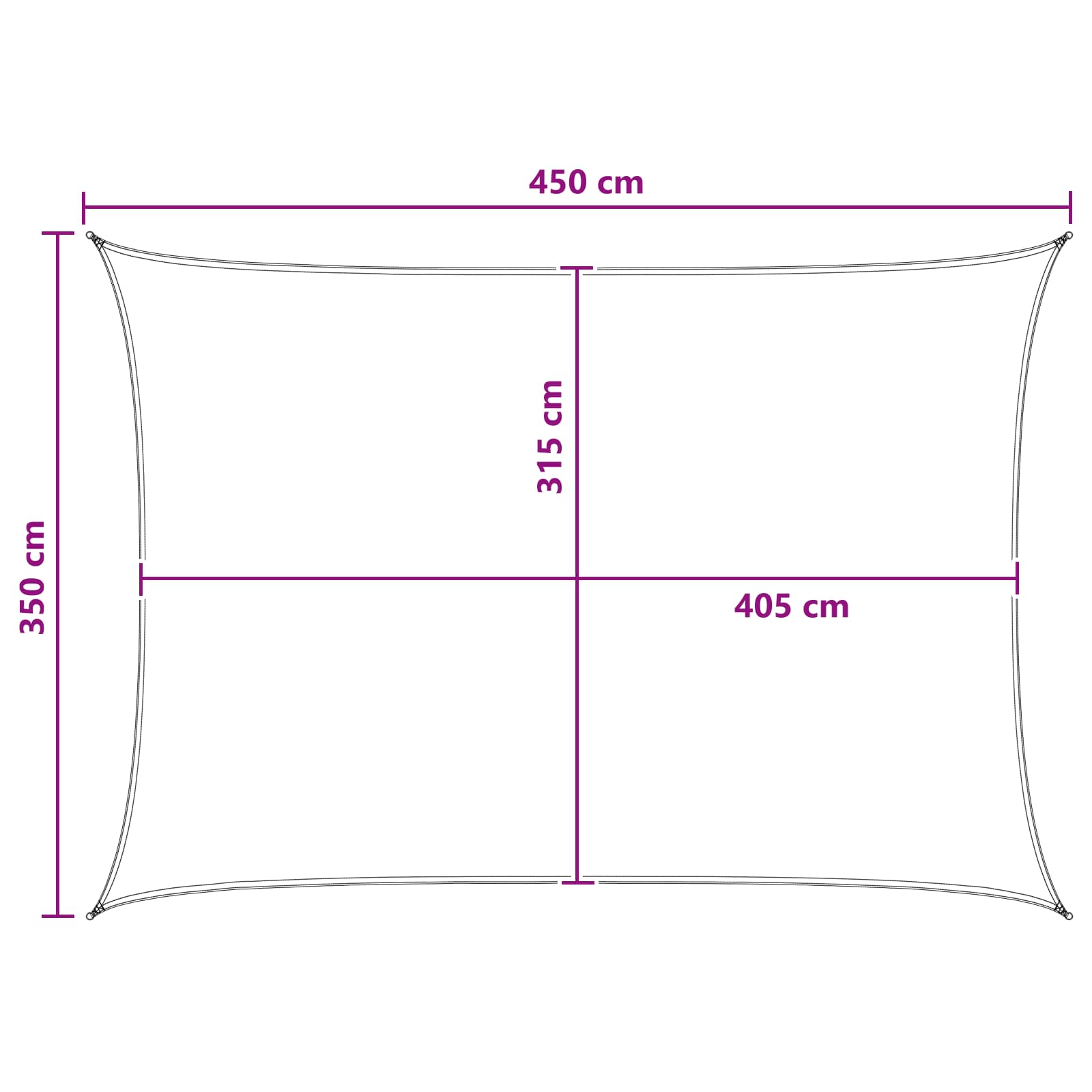 Saulės šešėlio audinys Šviesiai pilka ir balta. 3,5 x 4,5 m