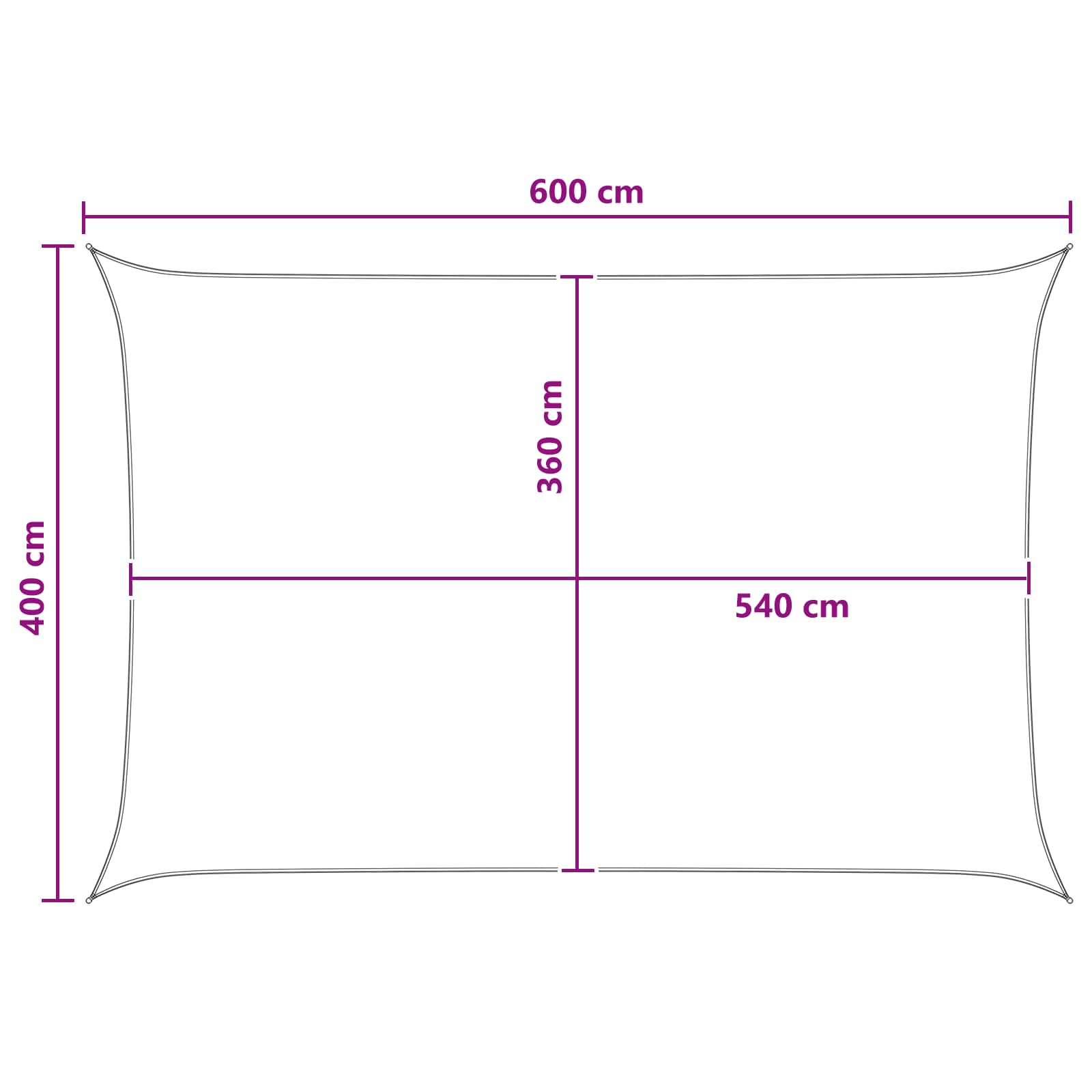 Saulės šešėlio audinys Šviesiai pilka ir balta. 4 x 6 m HDPE