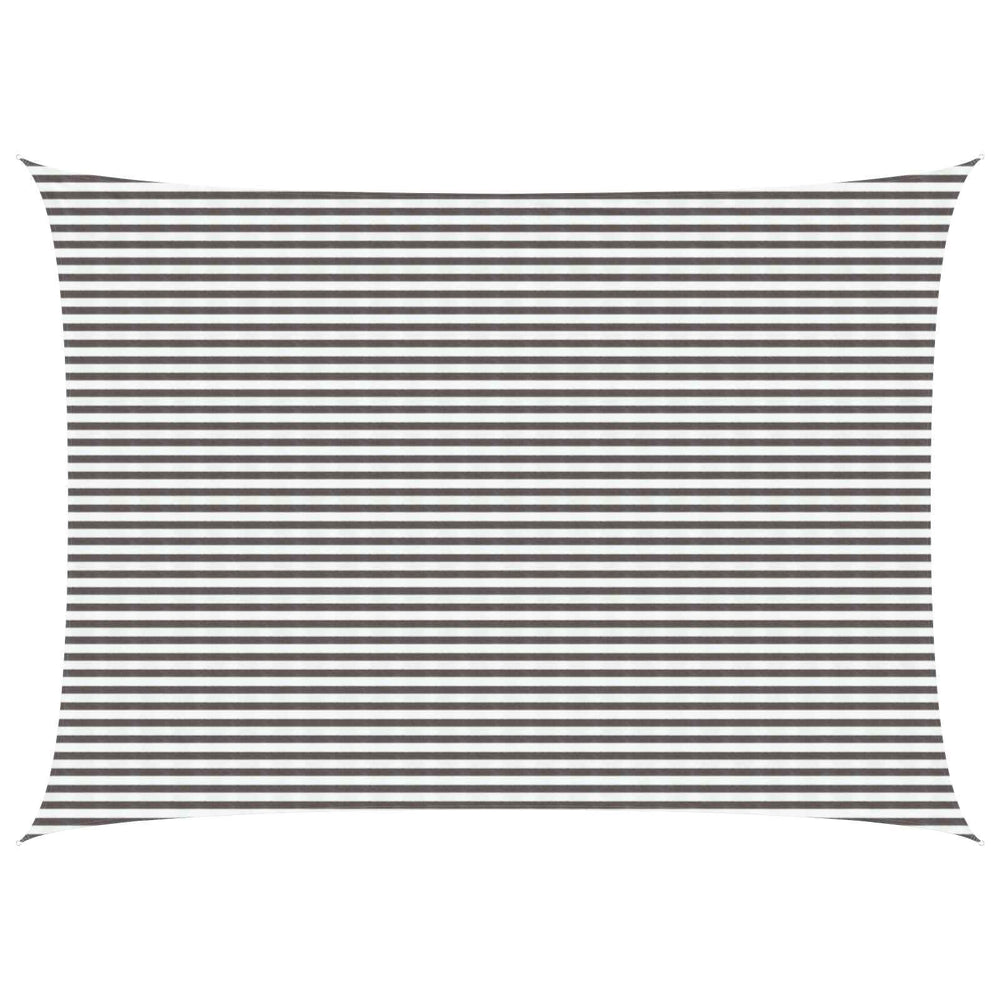Saulės šešėlio audinys Šviesiai pilka ir balta. 5 x 6 m HDPE