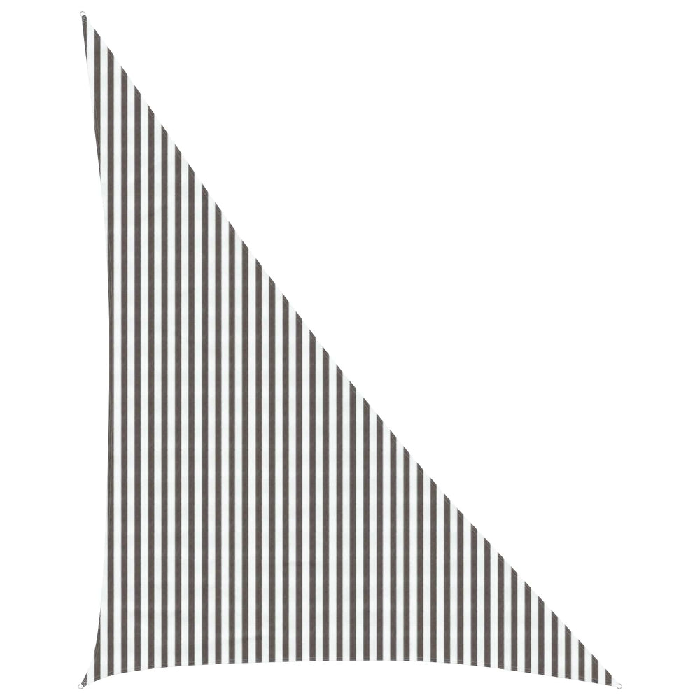 Saulės šešėlio audinys Šviesiai pilka ir balta. 4 x 5 x 6,8 m