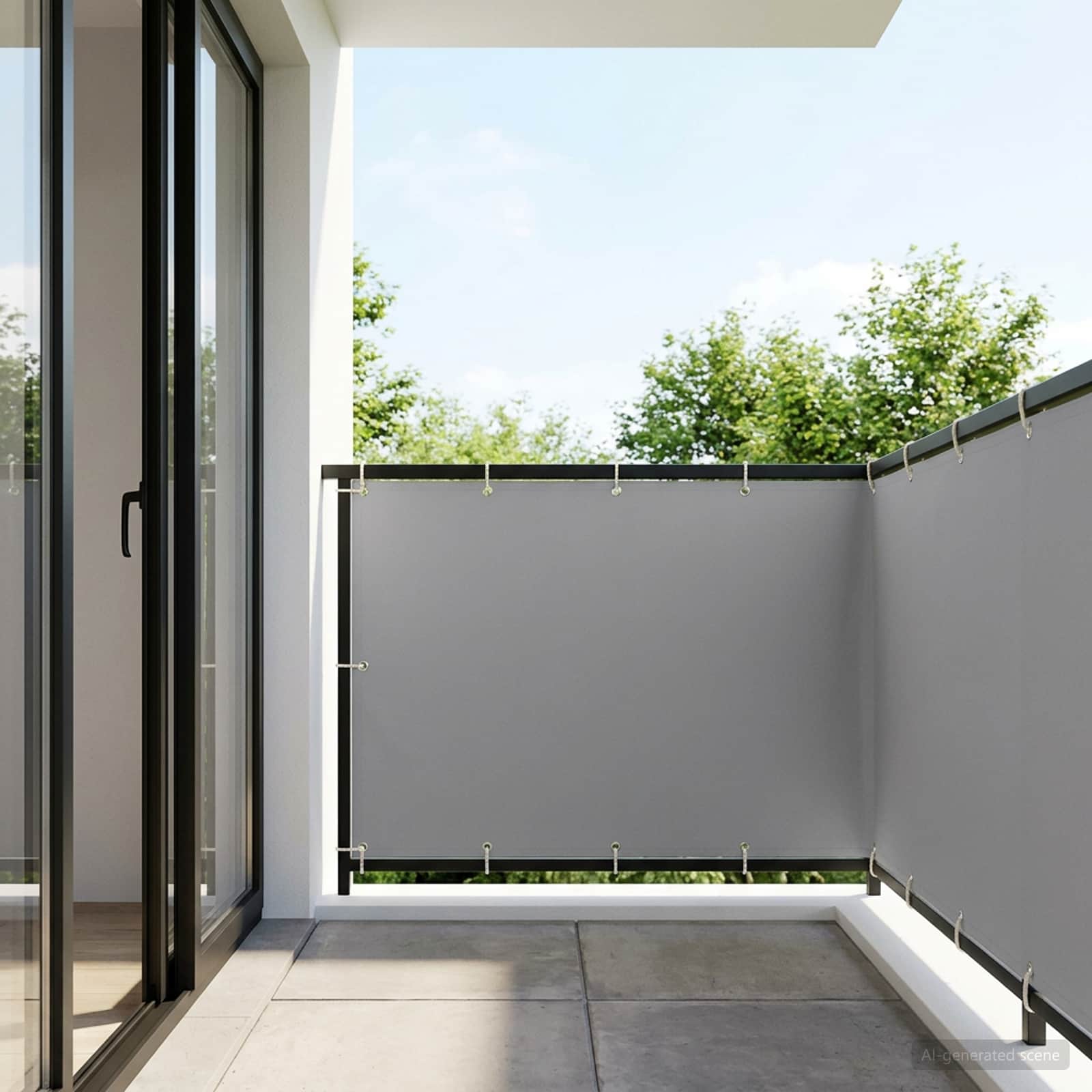 Balkono privatumo ekranas 150 x 300 cm Audinys su PU danga