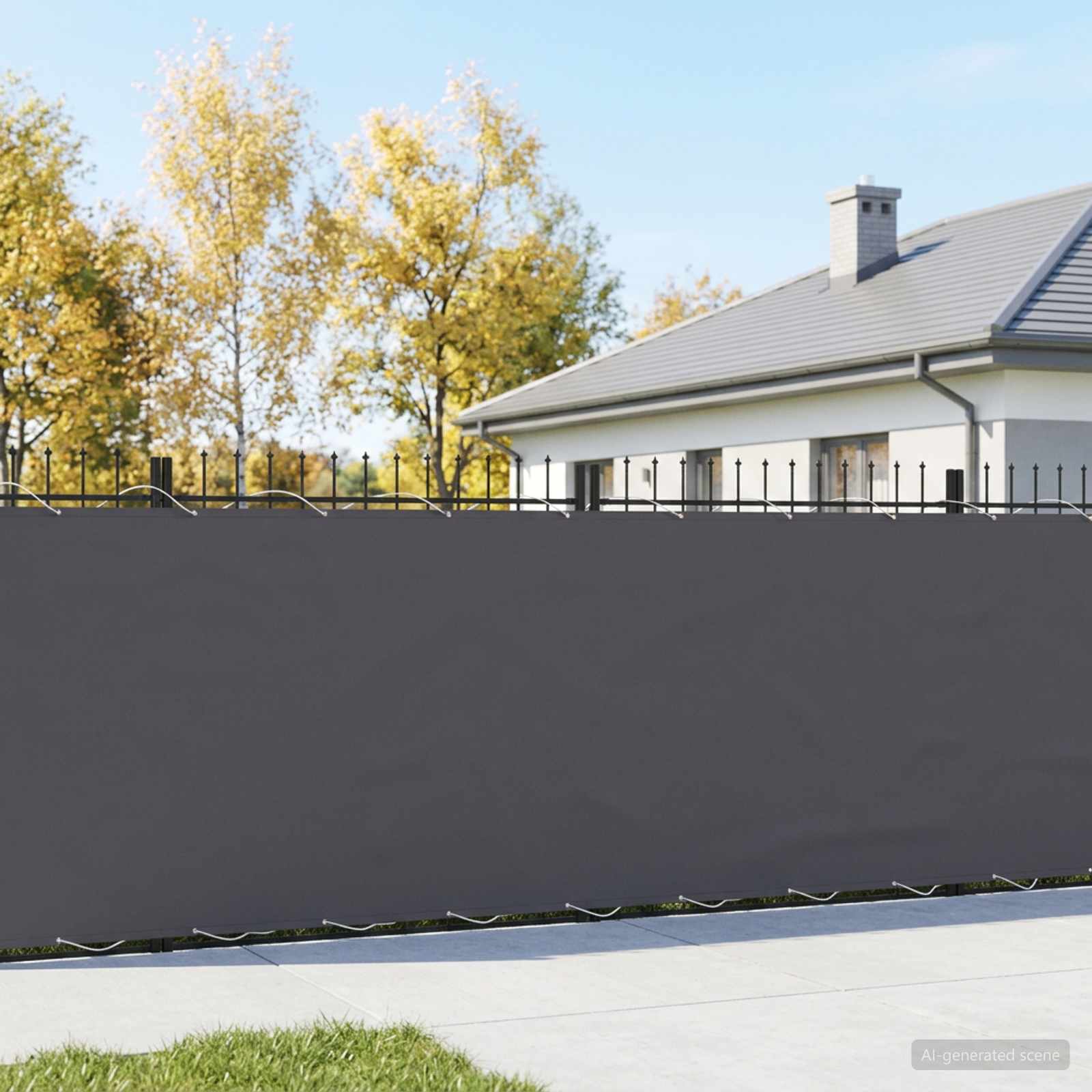 Balkono privatumo ekranas 200 x 400 cm Audinys su PU danga