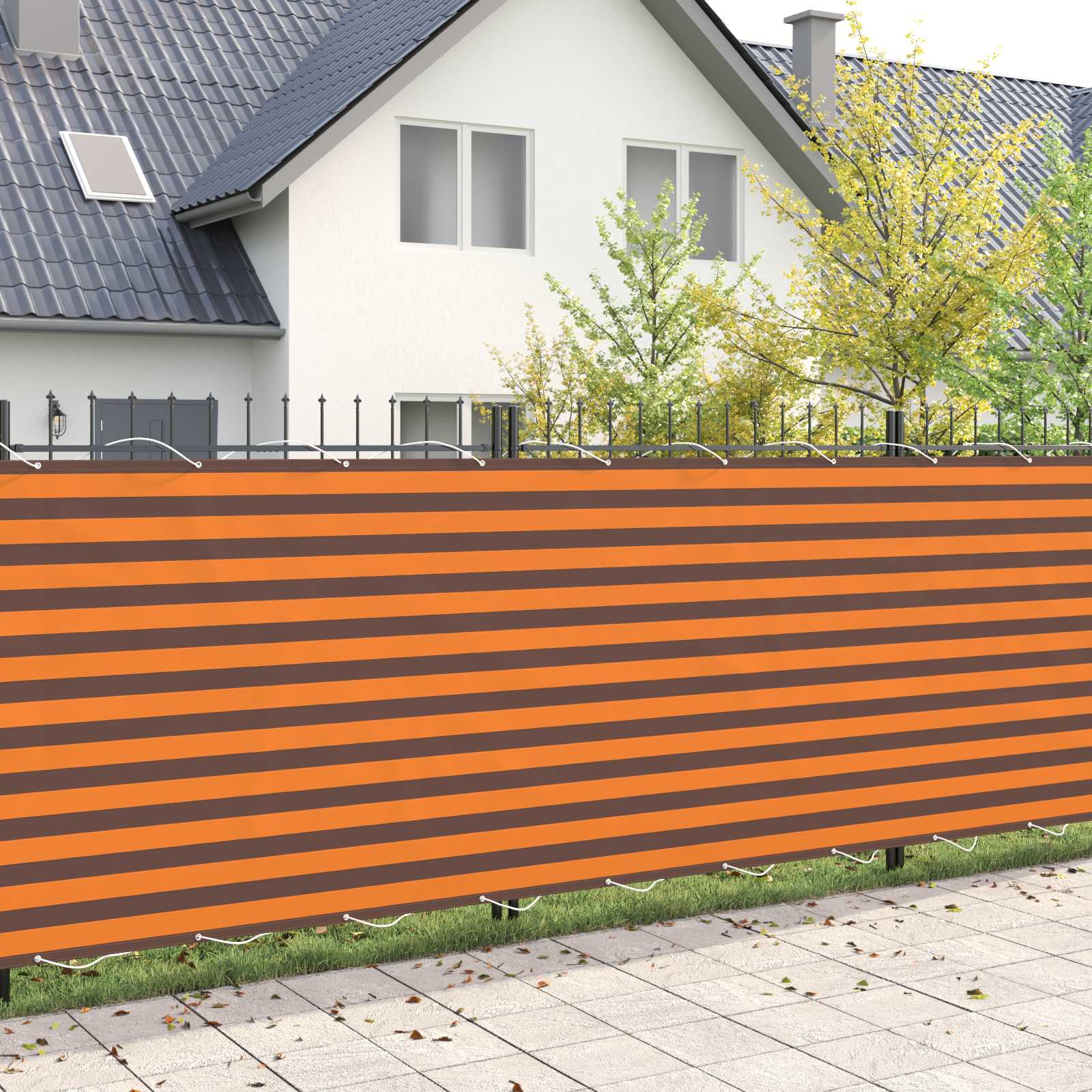 Balkono privatumo ekranas 150 x 600 cm Audinys su PU danga