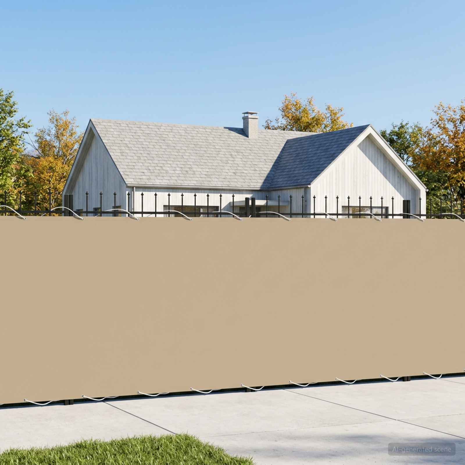 Balkono privatumo ekranas 180 x 200 cm Audinys su PU danga
