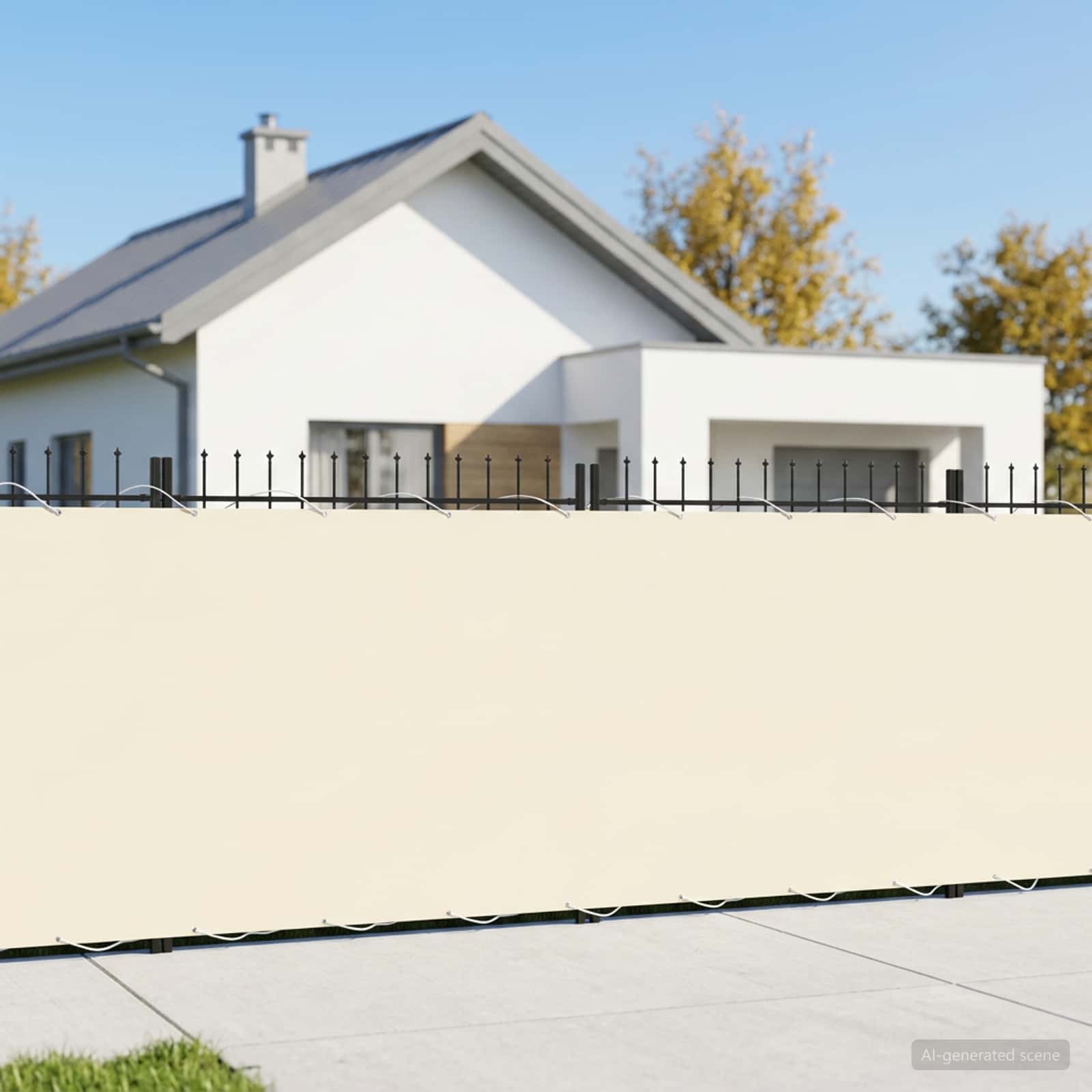 Balkono privatumo ekranas 200 x 200 cm Audinys su PU danga